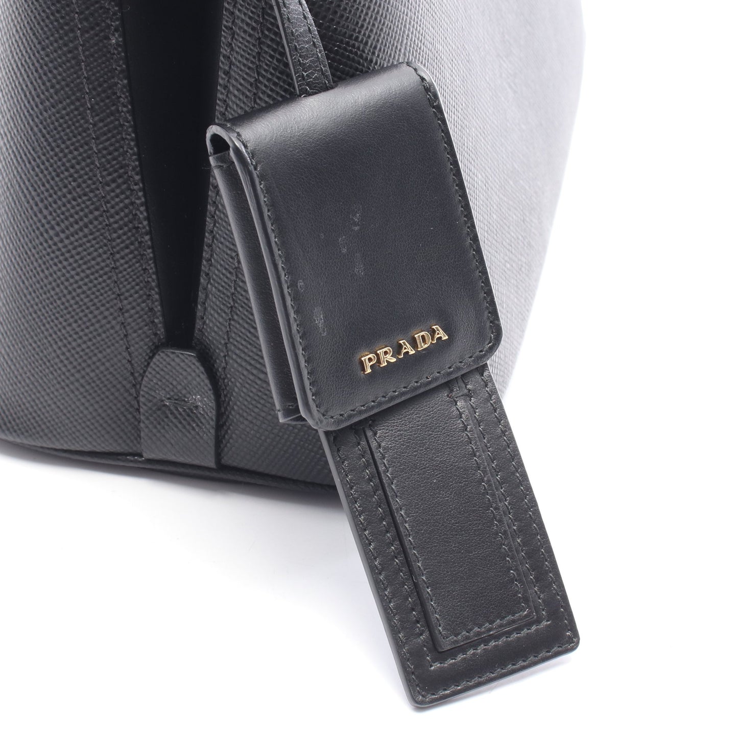 SAFFIANO CUIR + C マチネ ミディアム ワンショルダーバッグ サフィアーノレザー ブラック プラダ