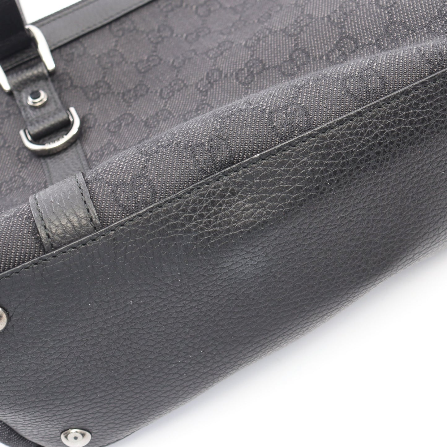 アビー GGキャンバス ハンドバッグ トートバッグ キャンバス レザー ブラック グッチ バッグ GUCCI