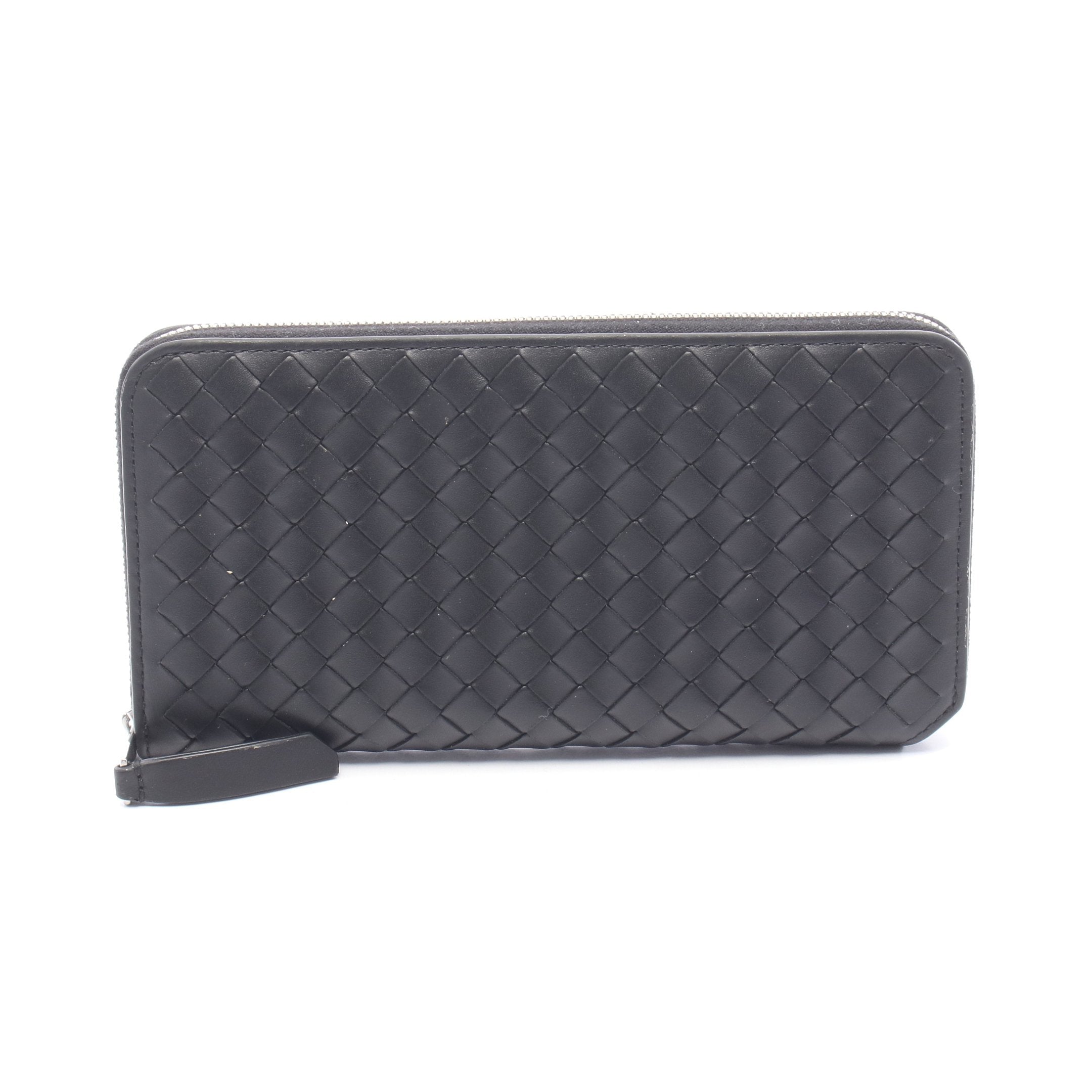 ボッテガヴェネタ BOTTEGA VENETA イントレチャート ピッコロ ジップアラウンドウォレット ラウンド長財布 財布 レザー メンズ ブラック系 796967V4LQ18803 【中古】 イントレチャート ピッコロ ジップアラウンドウォレット ラウンド