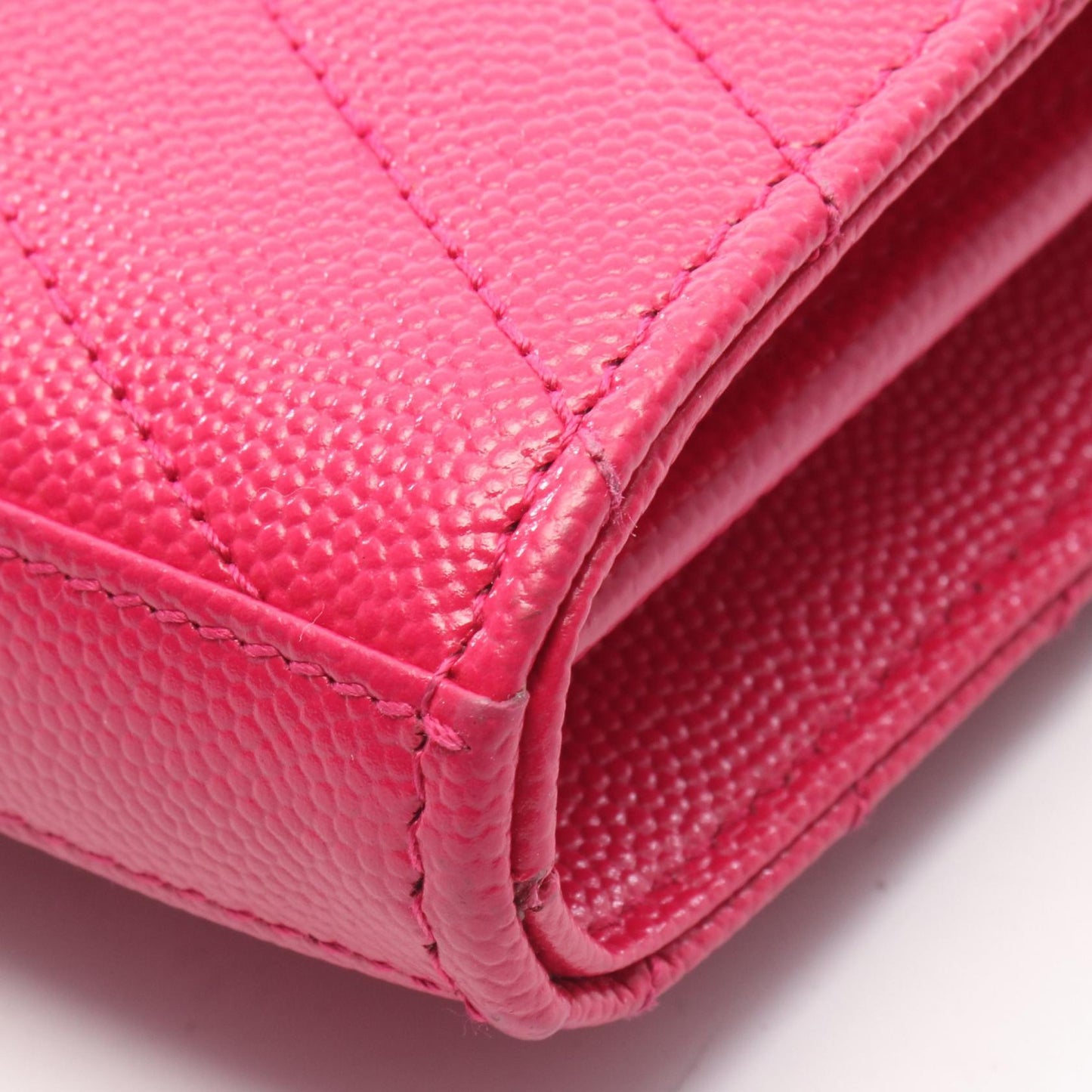 カサンドラ クラシック チェーンウォレット レザー ピンク サンローランパリ