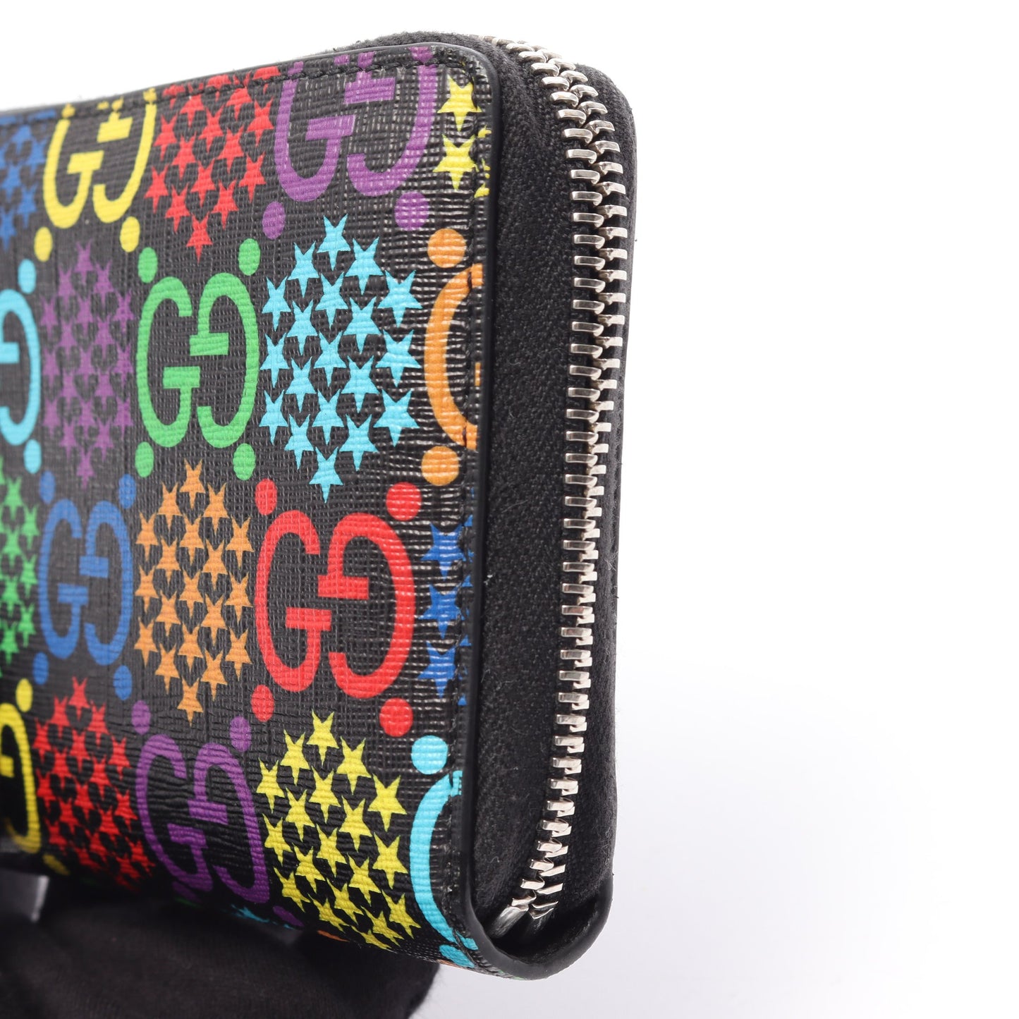 GGサイケデリック ラウンドファスナー長財布 PVC ブラック マルチカラー グッチ 財布・小物 GUCCI
