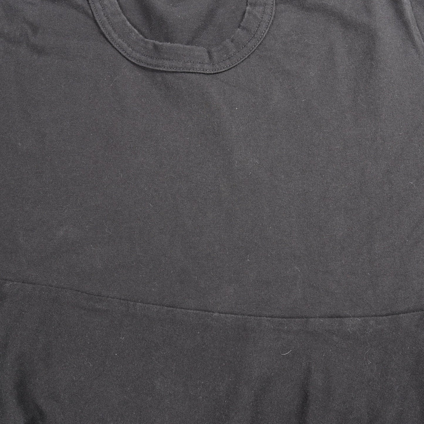 変形デザイン 半袖Tシャツ コットン ブラック コムデギャルソン