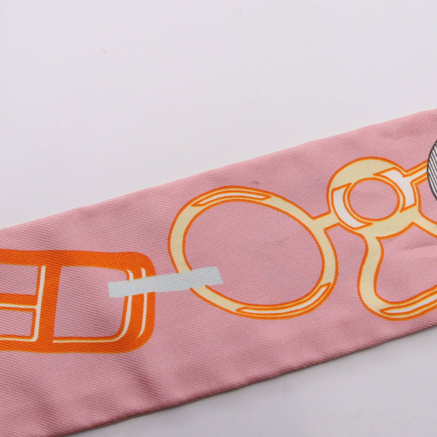 ツイリー Do Re BOUCLES リボン スカーフ シルク ピンク ピンクベージュ マルチカラー エルメス