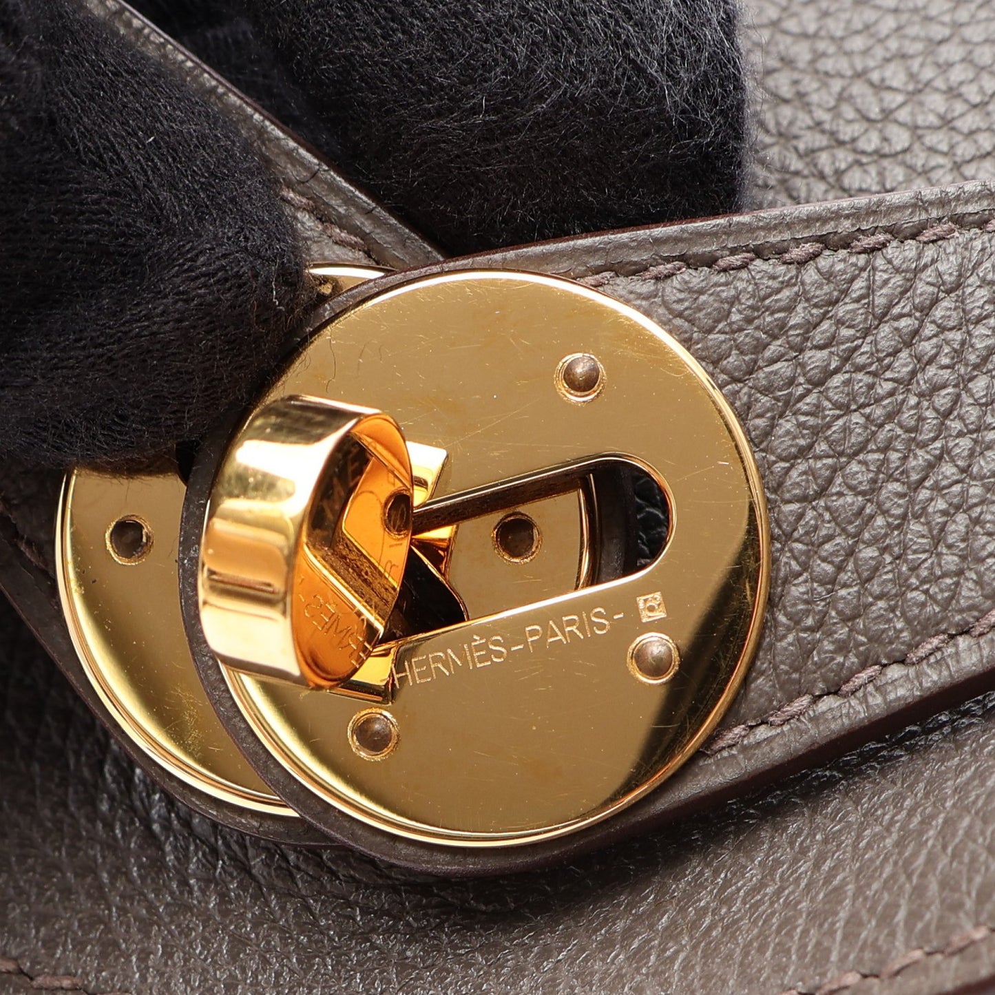 リンディ26 エタン ショルダーバッグ エバーカーフ グレー ゴールド金具 Z刻印 エルメス