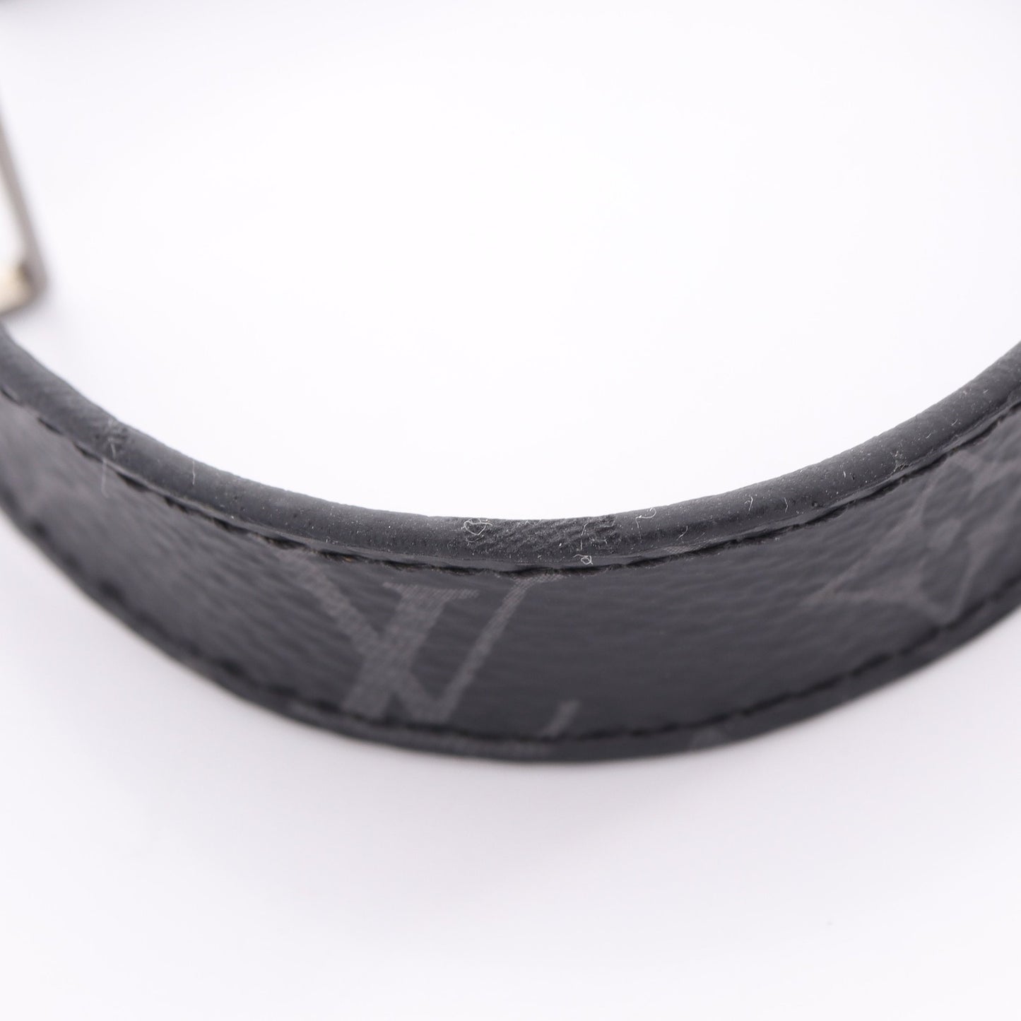 ブラスレ LVスリム モノグラムエクリプス ブレスレット PVC レザー ブラック ルイヴィトン アクセサリー LOUIS VUITTON