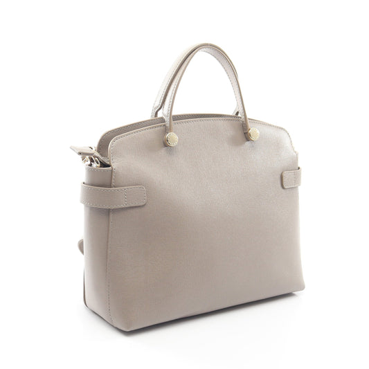 AGATA アガタ 2WAY ハンドバッグ レザー グレー フルラ バッグ FURLA