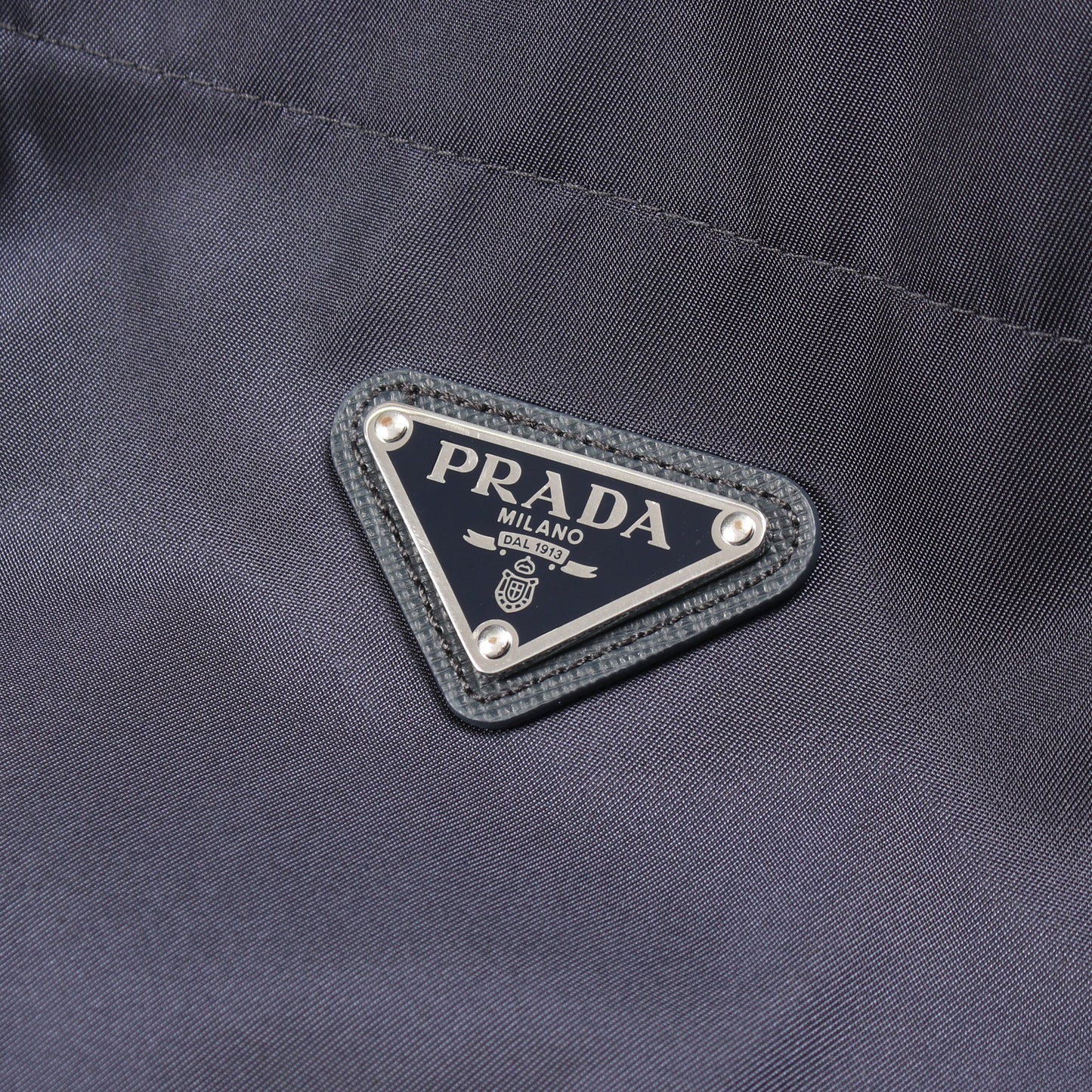 Re-Nylon 三角ロゴプレート ジャケット ナイロン ネイビー プラダ アウター PRADA