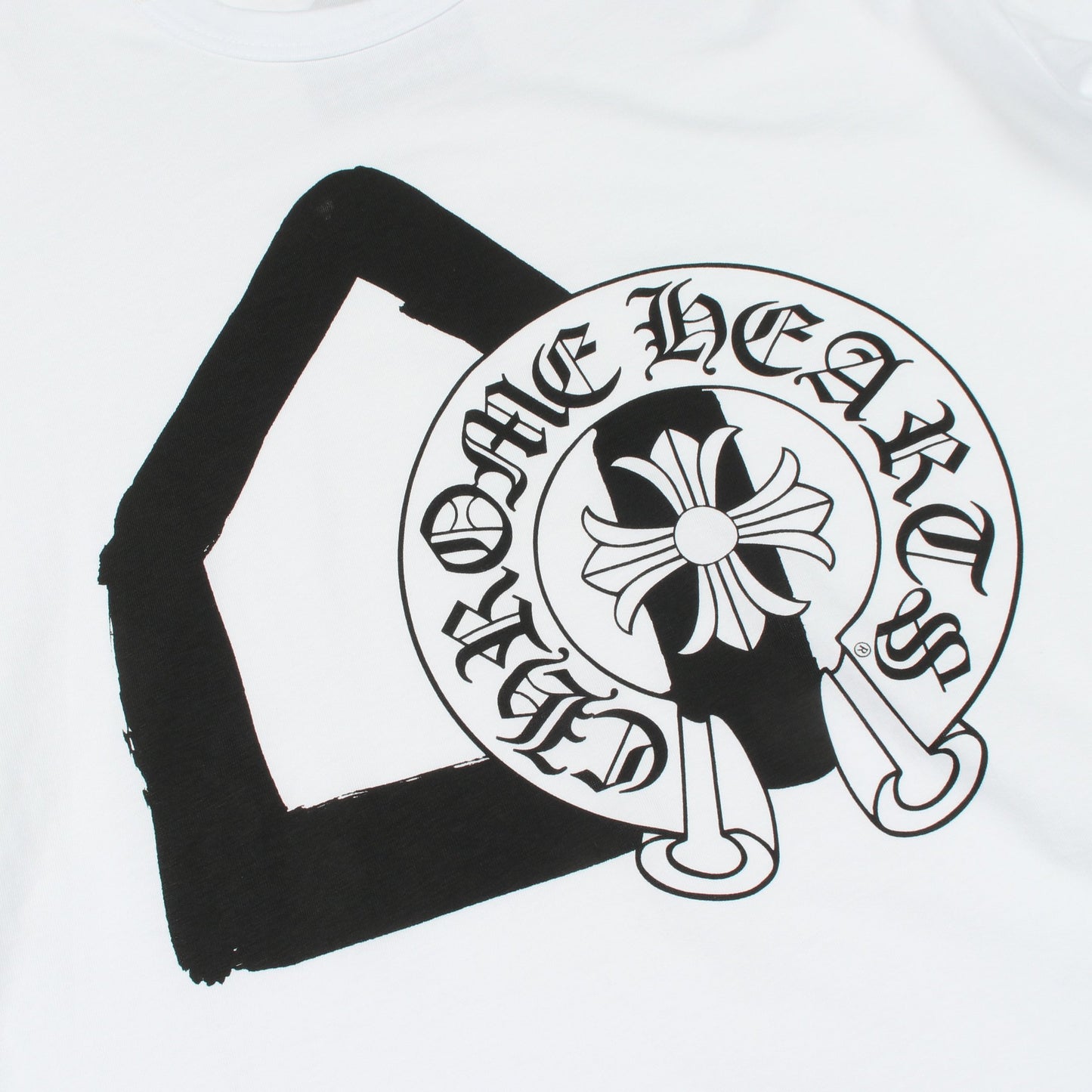 Comme des Garcons × Chrome Hearts × DOVER STREET MARKET 半袖Tシャツ コットン ホワイト ブラック コムデギャルソン