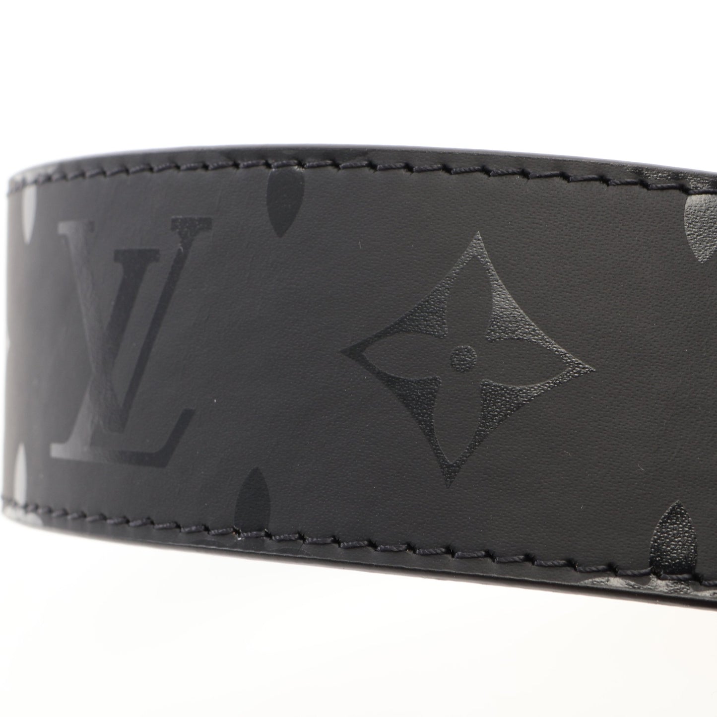サンチュール LVイニシャル ピラミッド モノグラム イリュージョン ベルト レザー ブラック ブラウン ルイヴィトン 財布・小物 LOUIS VUITTON