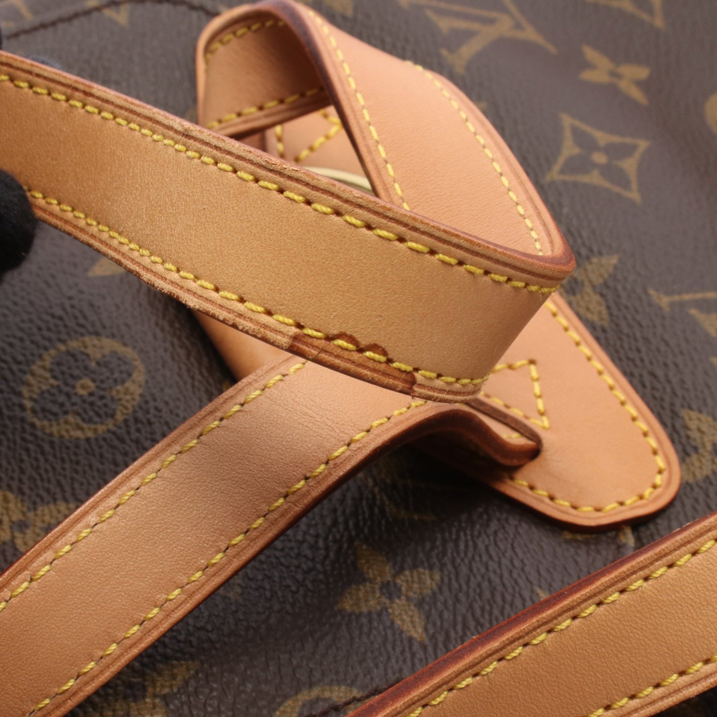 モンスリMM モノグラム バックパック リュックサック PVC レザー ブラウン ルイヴィトン バッグ LOUIS VUITTON