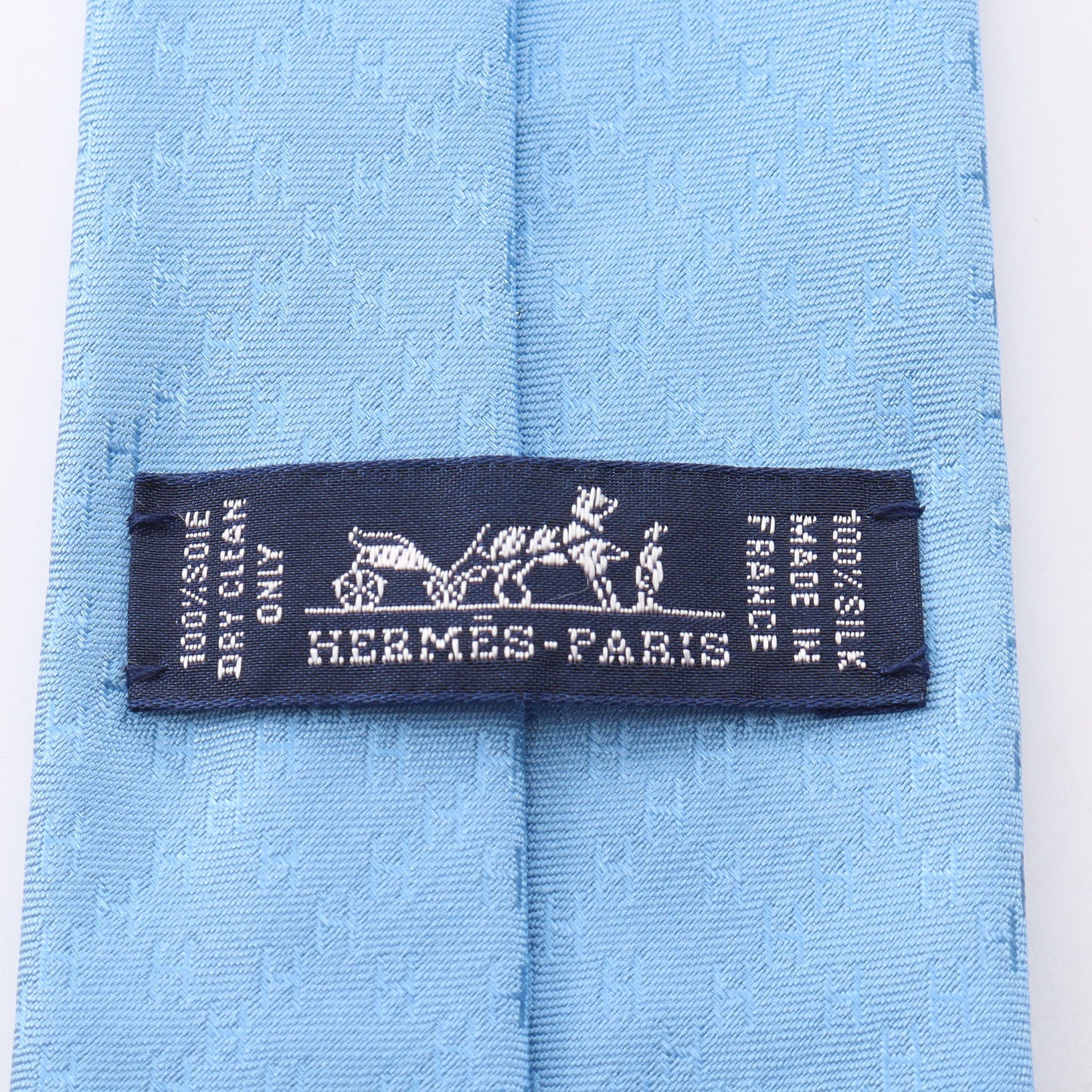 H柄 ネクタイ シルク ライトブルー エルメス 財布・小物 HERMES