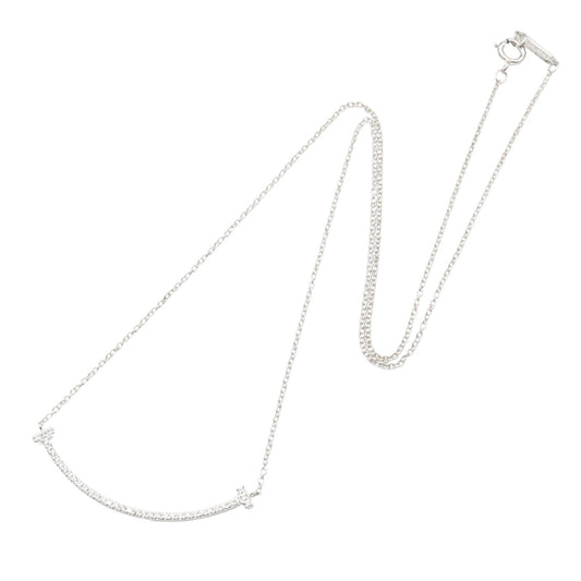 Tスマイル ダイヤ ネックレス スモール ネックレス K18WG ダイヤモンド ホワイトゴールド クリア ティファニー アクセサリー TIFFANY & Co.