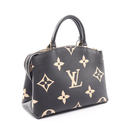 プティ パレPM バイカラーモノグラムアンプラント 2WAY ハンドバッグ レザー ブラック ベージュ ルイヴィトン バッグ LOUIS VUITTON