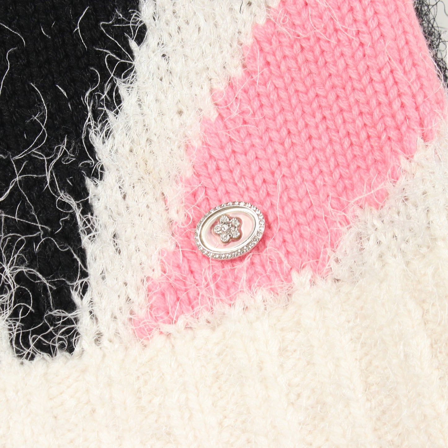 ココマーク 花柄 ニット カシミヤ シルク ホワイト ピンク ブラック シャネル トップス CHANEL