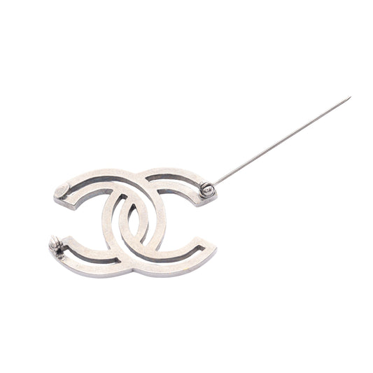 ココマーク ブローチ ラインストーン シルバー クリア 06P シャネル アクセサリー CHANEL