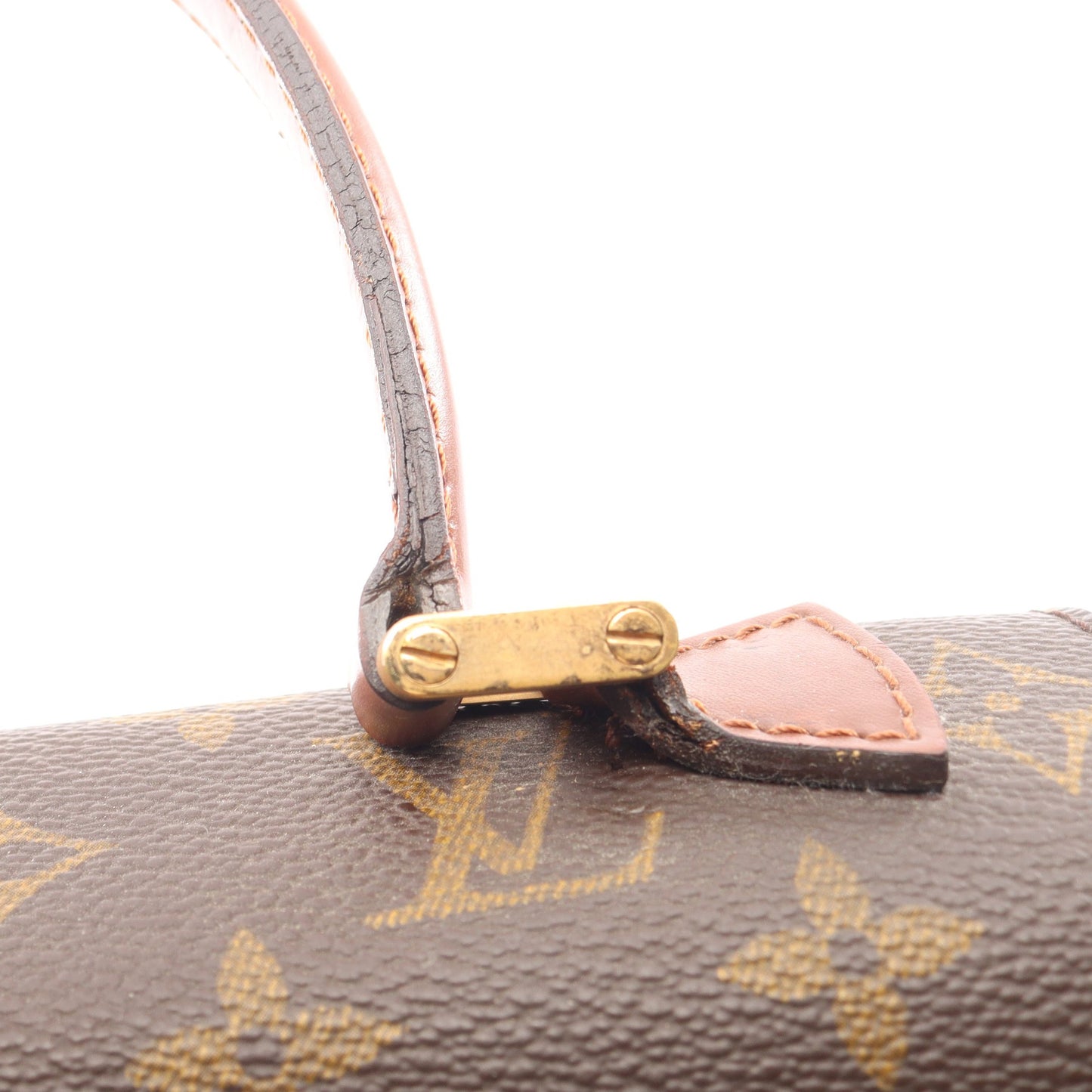 モンソー モノグラム ハンドバッグ PVC レザー ブラウン ルイヴィトン バッグ LOUIS VUITTON