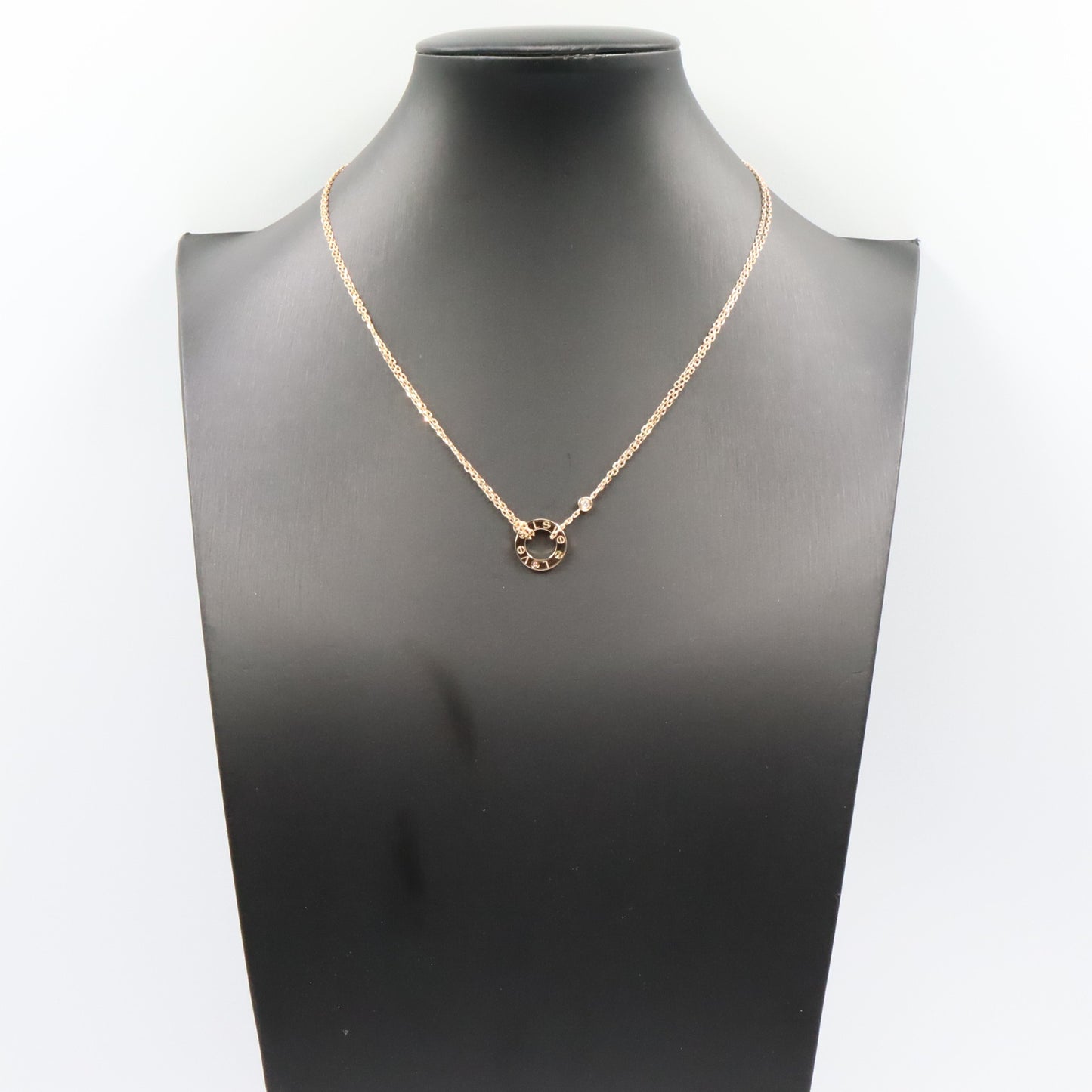 ラブサークル ネックレス 2PD ネックレス K18PG ダイヤモンド ピンクゴールド クリア ピンク カルティエ アクセサリー Cartier