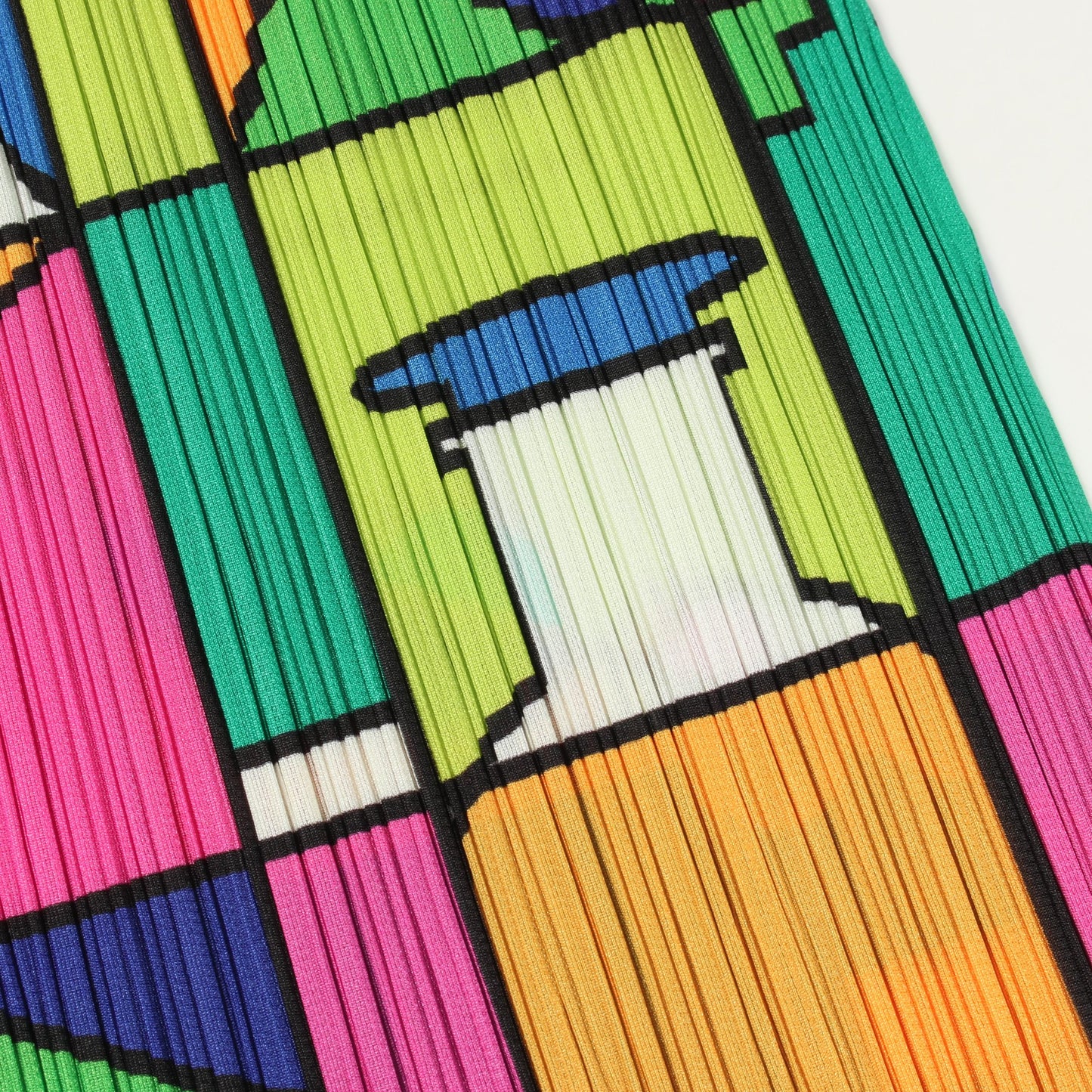 プリーツ LABORATORY ラボラトリー ノースリーブ ワンピース ホワイト マルチカラー プリーツプリーズ ワンピース PLEATS PLEASE