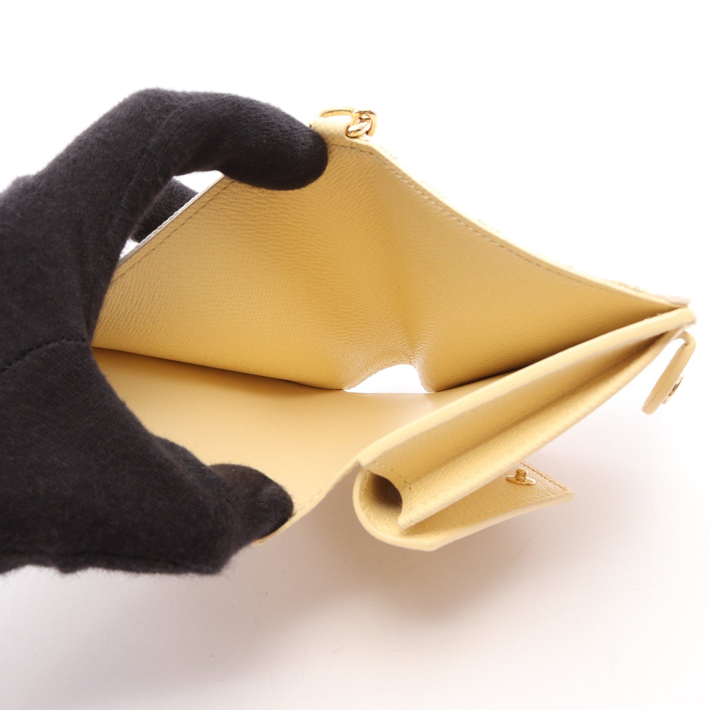 ポケットウォレット LV チャーム 二つ折り財布 PVC ホワイト イエロー マルチカラー ルイヴィトン