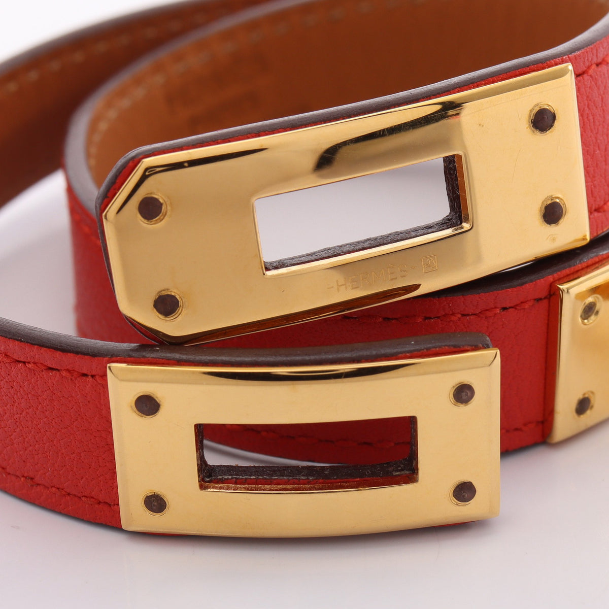 ミニケリー ドゥブルトゥール ブレスレット ヴォースイフト GP レッド ゴールド X刻印 エルメス アクセサリー HERMES