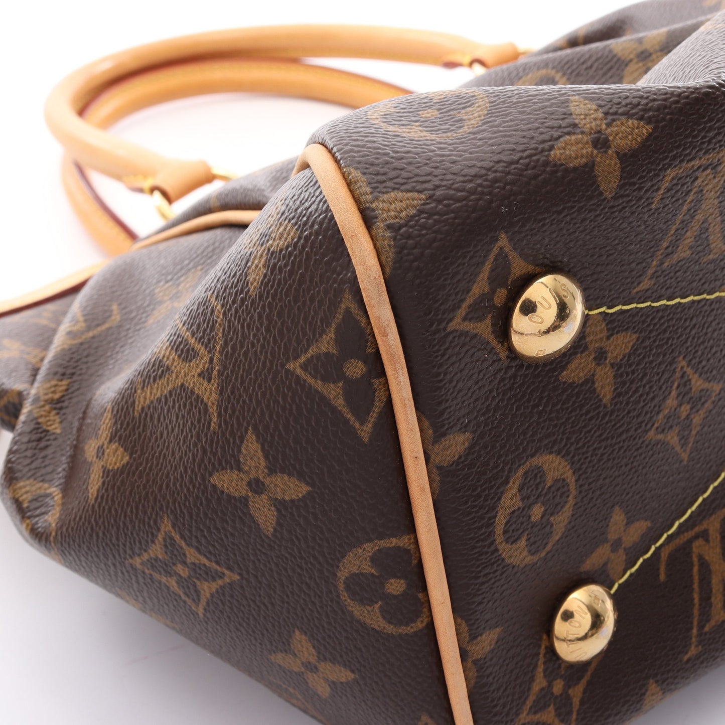 ティヴォリPM モノグラム ハンドバッグ PVC レザー ブラウン ルイヴィトン