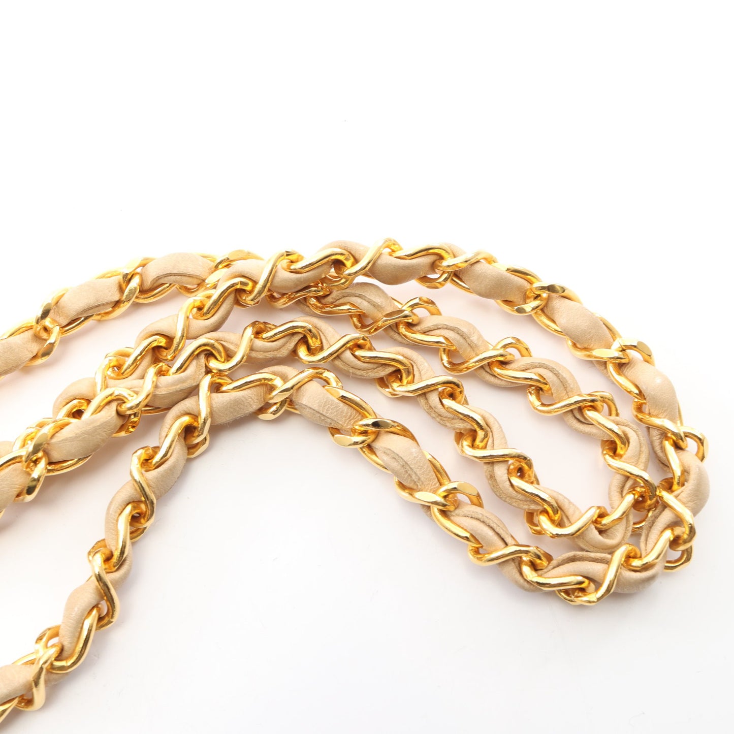 ミニマトラッセ チェーンショルダーバッグ ラムスキン ベージュ ゴールド金具 ヴィンテージ シャネル