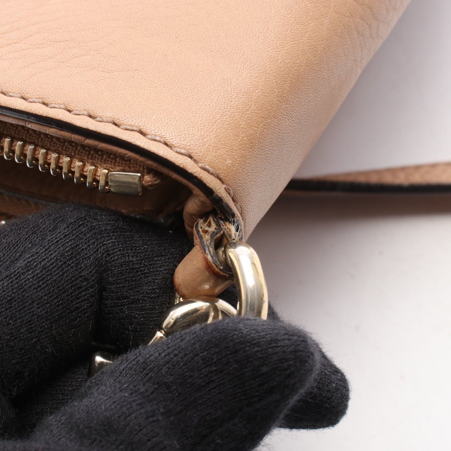 ソーホー インターロッキングG 2WAY ハンドバッグ レザー ピンクベージュ グッチ バッグ GUCCI