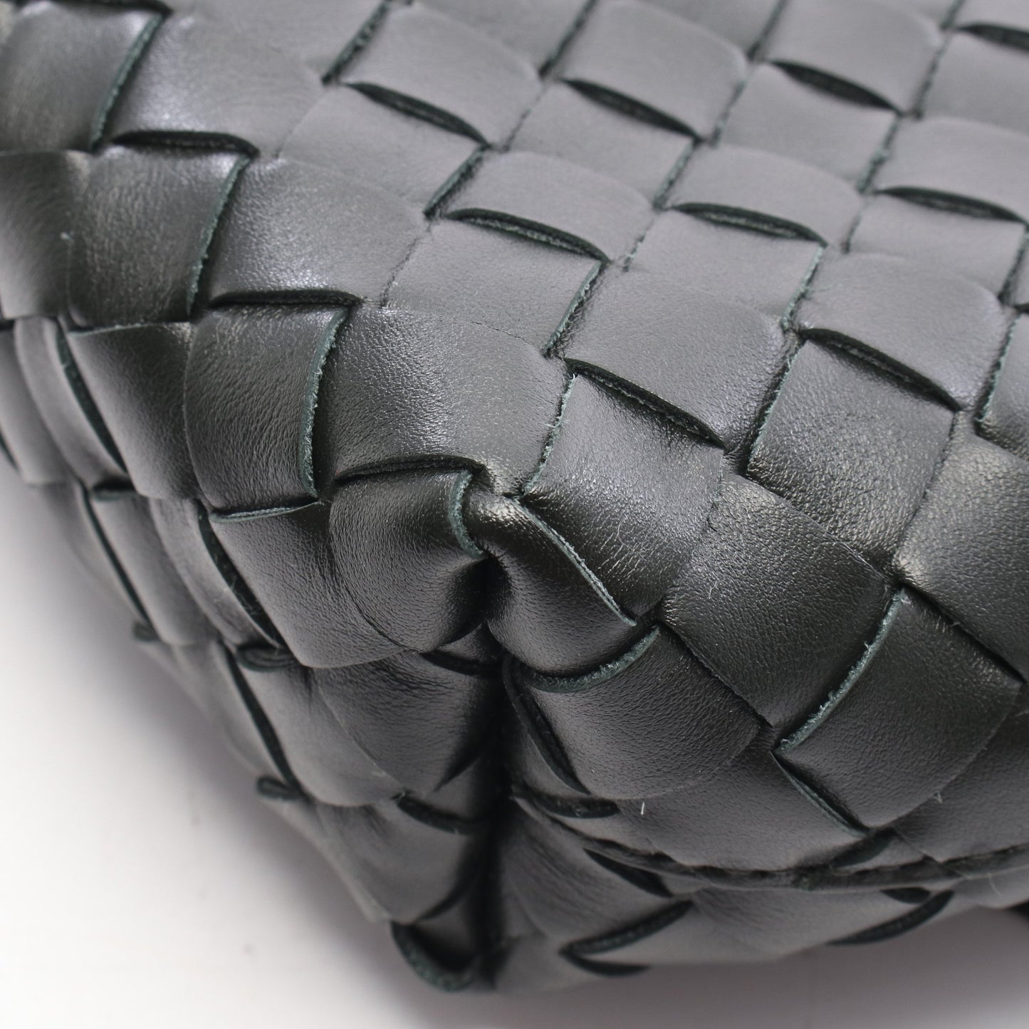 イントレチャート 2WAY ブリーフケース レザー ダークグリーン ボッテガヴェネタ バッグ BOTTEGA VENETA