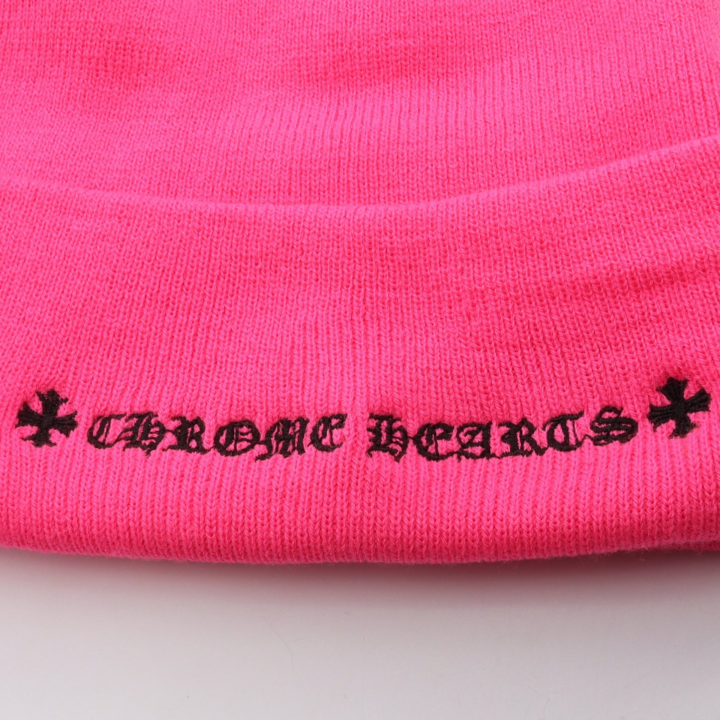 CHロゴ エンブロイダリー ニット帽 ビーニー ピンク クロムハーツ