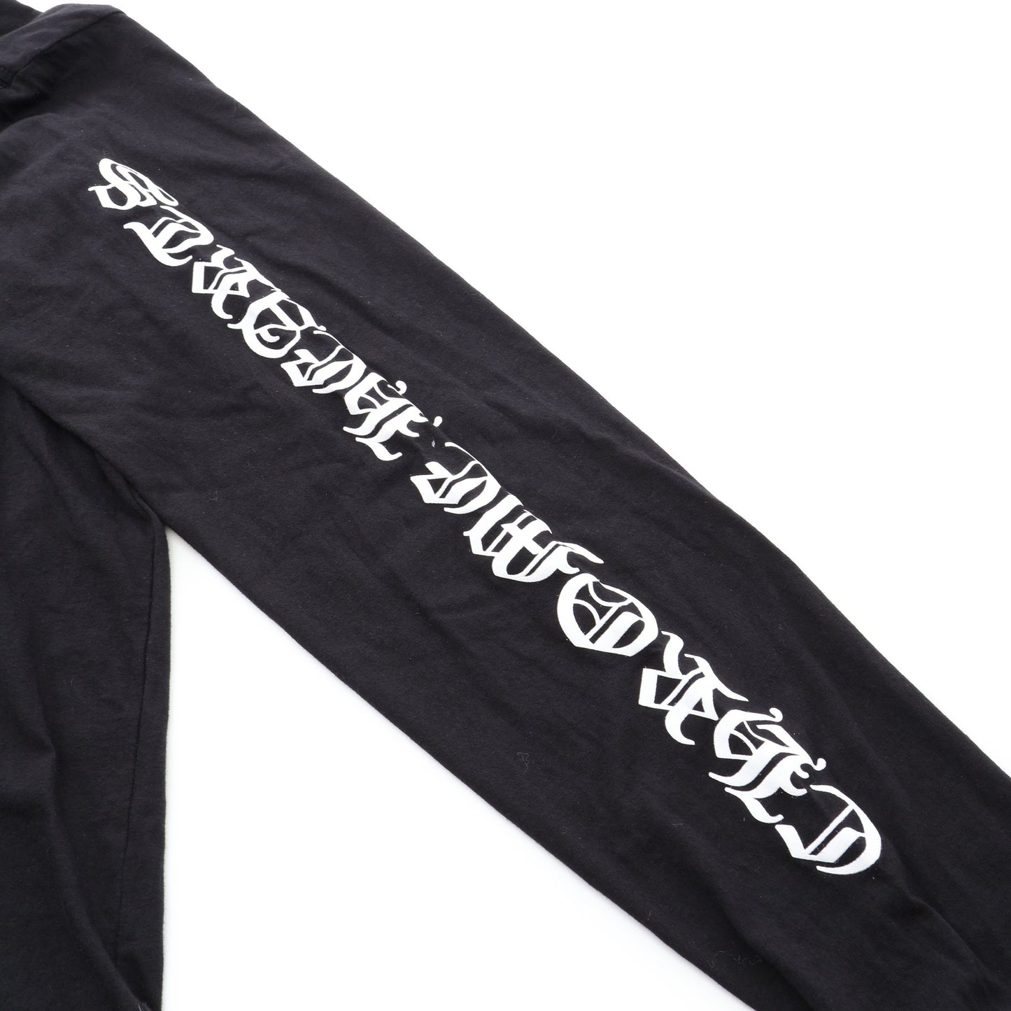 スクロールラベル 長袖Tシャツ コットン ブラック クロムハーツ