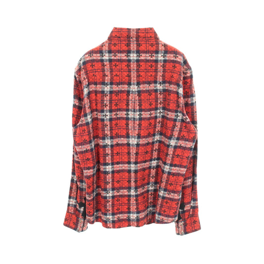 Loose Ends チェック 長袖 シャツ コットン レッド ネイビー ホワイト クロムハーツ トップス Chrome Hearts