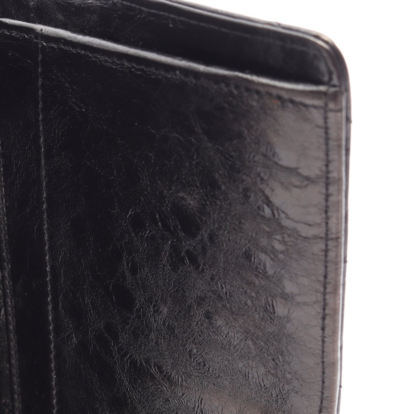 2.55 マトラッセ 二つ折り長財布 レザー ブラック シルバー金具 シャネル