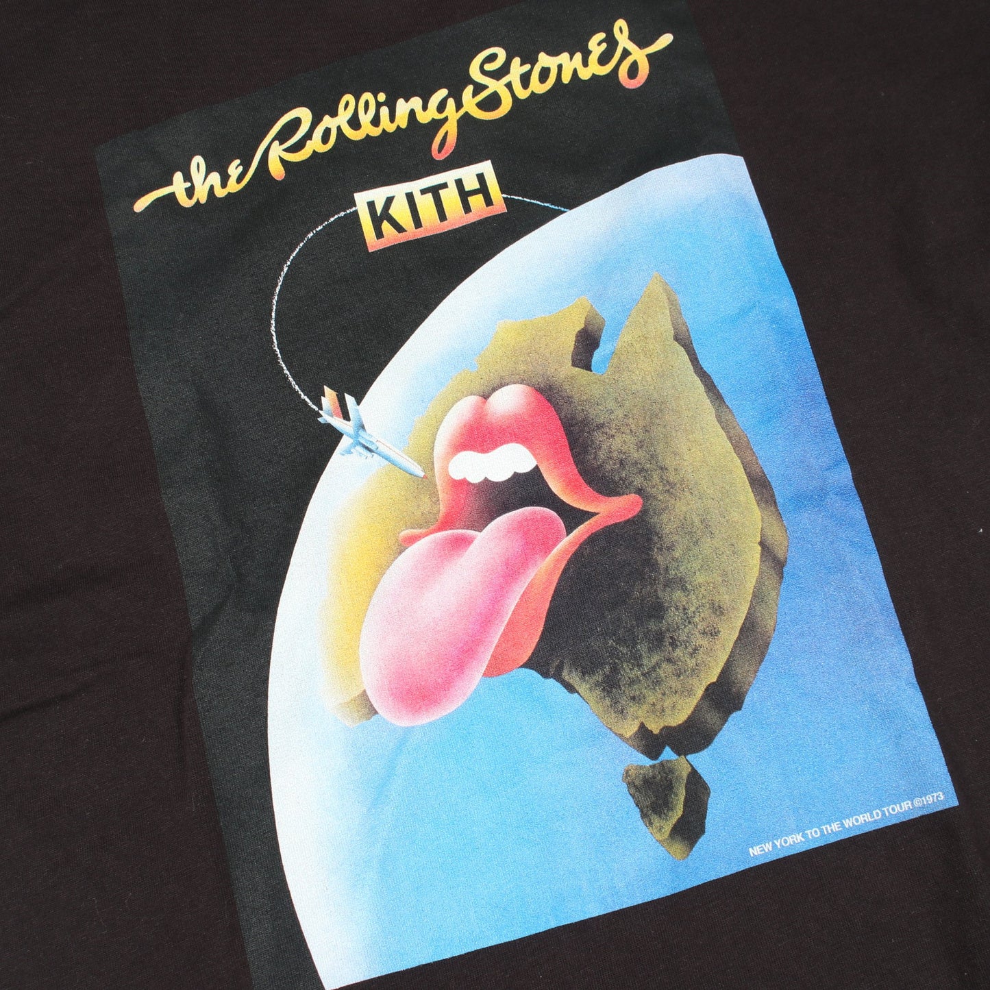 Kith × The Rolling Stones Australia 1973 Poster Tee 半袖Tシャツ コットン ブラック キス