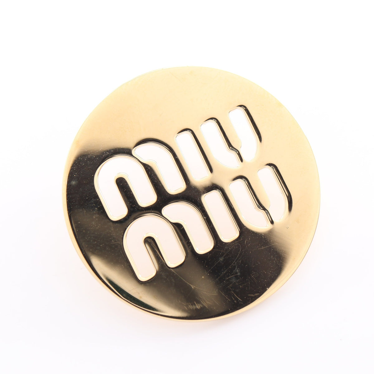 ロゴ サークル ピアス GP ゴールド ミュウミュウ アクセサリー miu miu