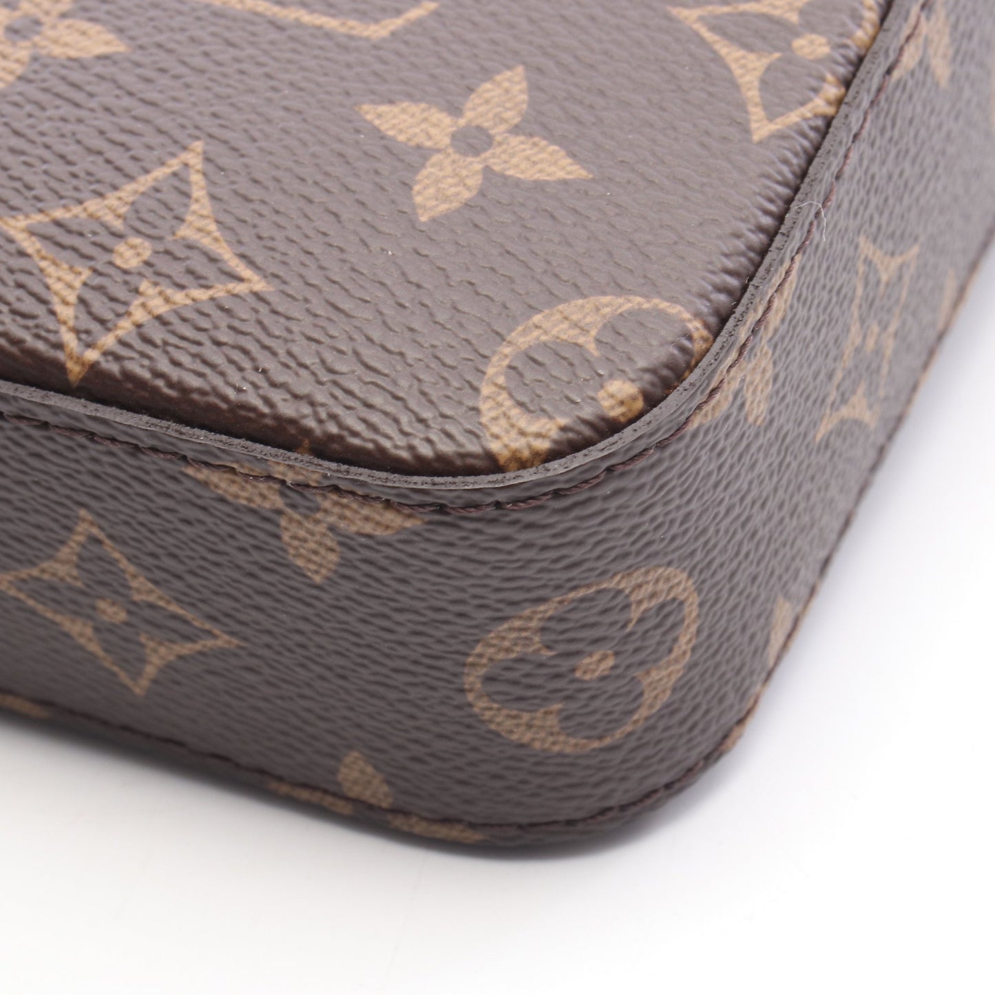 LOUIS VUITTON × NIGO トリオ メッセンジャー モノグラムストライプ LVスクエアード ショルダーバッグ PVC レザー ブラウン ルイヴィトン