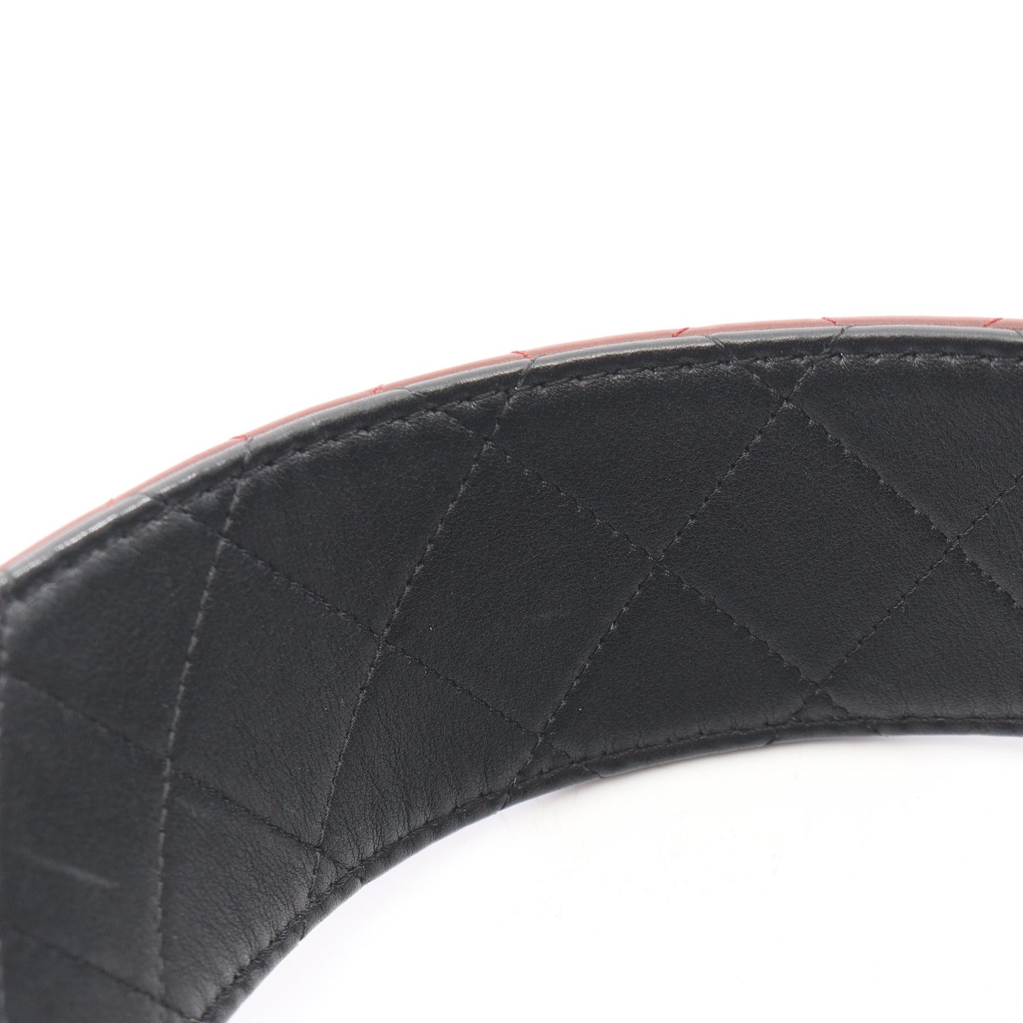 マトラッセ スモール バケットバッグ チェーンショルダーバッグ ラムスキン ブラック ボルドー ゴールド金具 シャネル