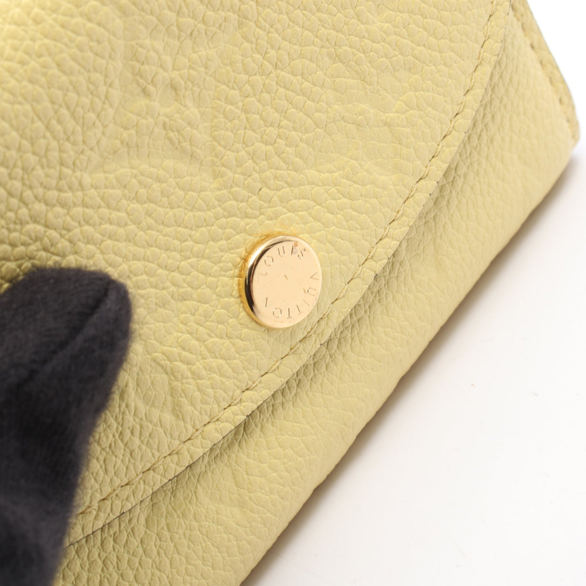 ポルトモネ ロザリ モノグラムアンプラント ジョーヌ 二つ折り財布 レザー イエロー ルイヴィトン 財布・小物 LOUIS VUITTON