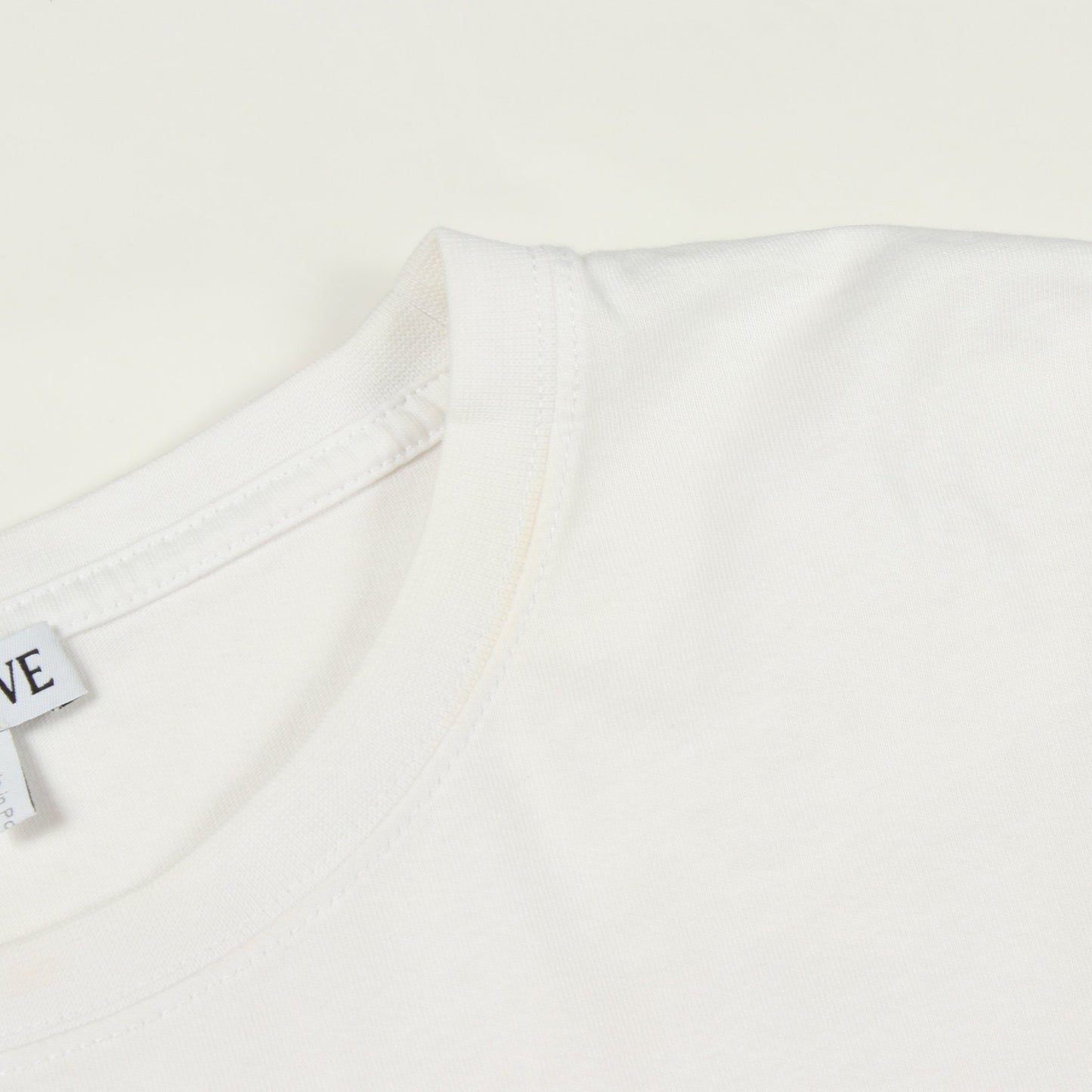アナグラム刺繍 半袖Tシャツ コットン ホワイト ロエベ