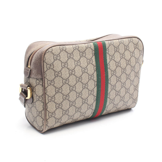 オフィディア GGスプリーム シェリーライン スモール ショルダーバッグ PVC レザー ベージュ マルチカラー グッチ バッグ GUCCI