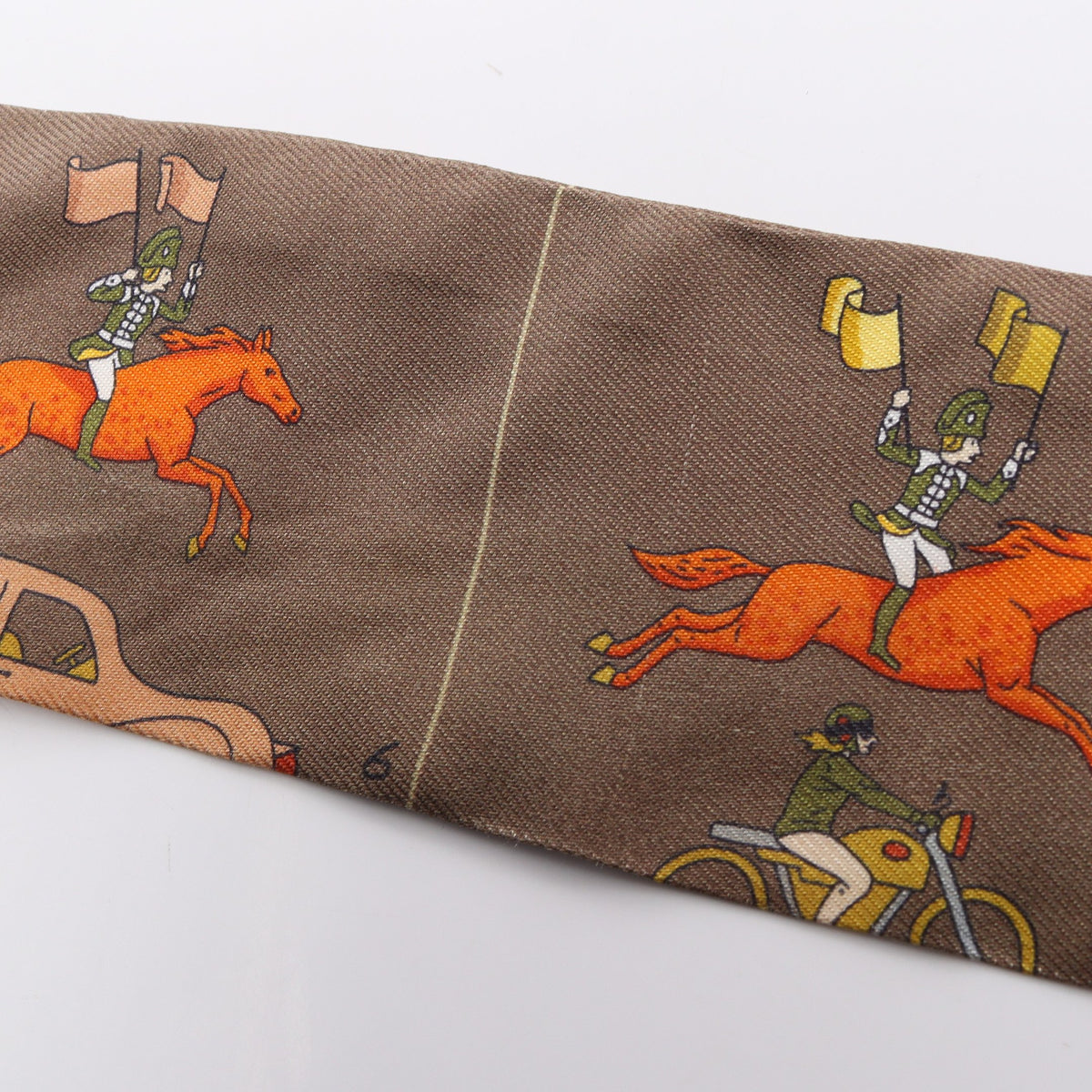 ツイリー HERMES PARADE リボン スカーフ シルク ブラウン マルチカラー エルメス 財布・小物 HERMES