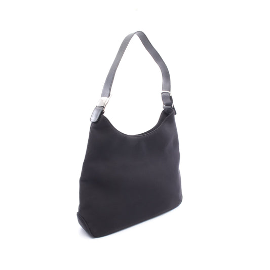 ヴァラ ワンショルダーバッグ キャンバス レザー ブラック サルヴァトーレフェラガモ バッグ Salvatore Ferragamo