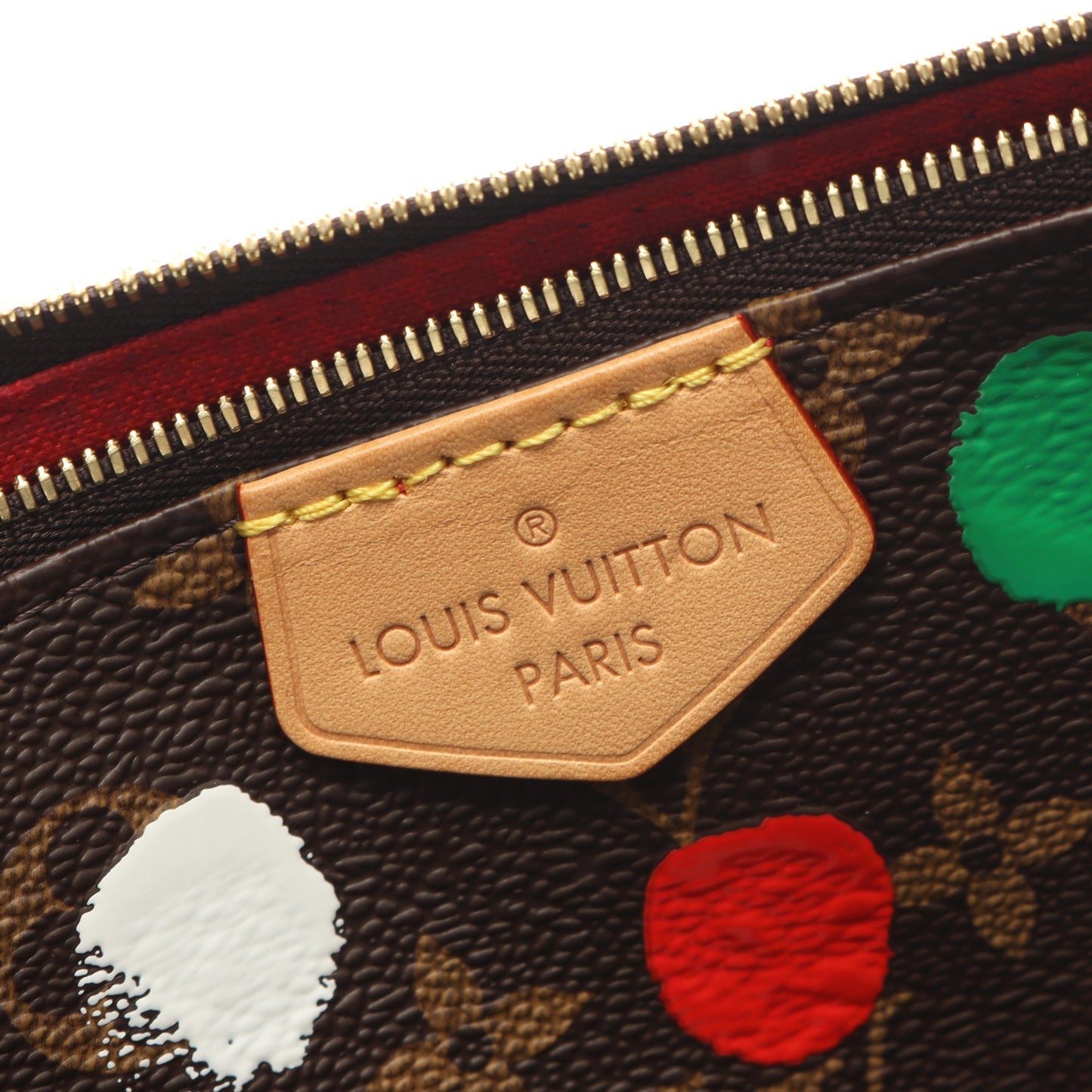 LOUIS VUITTON × yayoi kusama ミュルティ ポシェット アクセソワール モノグラム ショルダーバッグ PVC レザー ブラウン マルチカラー ルイヴィトン