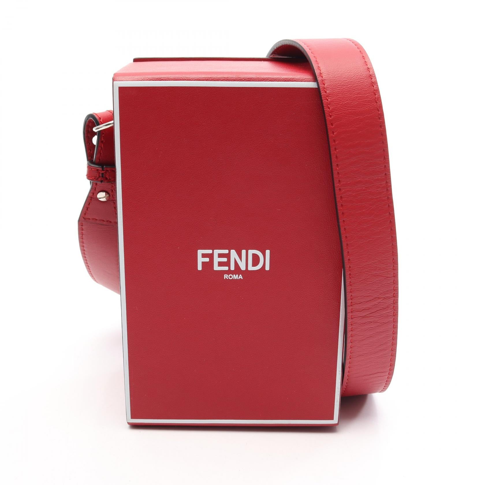 ボックス ショルダーバッグ レザー レッド フェンディ – RECLO