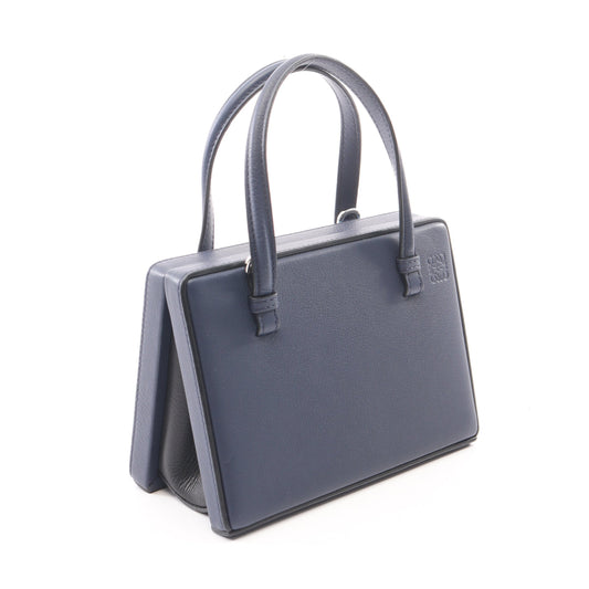 POSTAL SMALL ポスタル スモール シティ パリ 2WAY ハンドバッグ レザー ネイビー マルチカラー ロエベ バッグ LOEWE