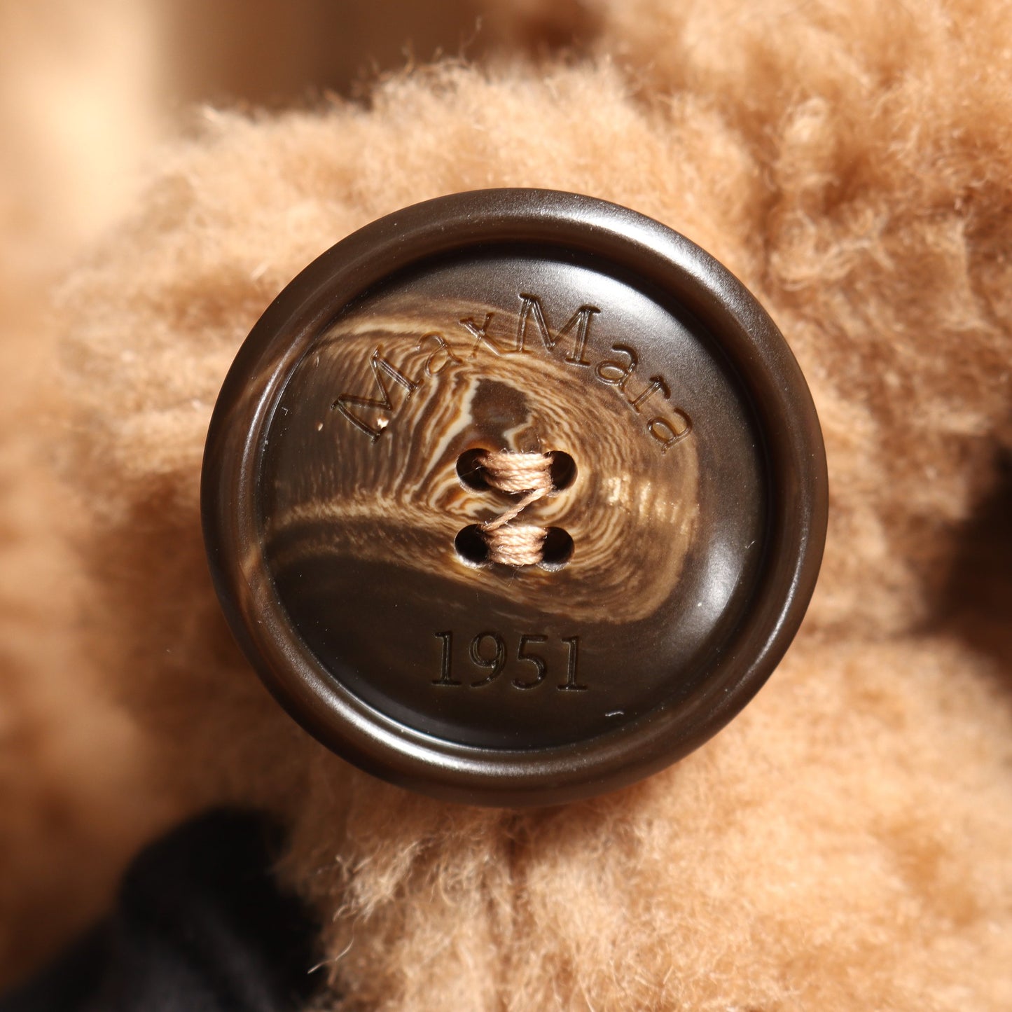 NEWTERZO TEDDY テディベア アイコン ボア ケープコート ポンチョ キャメル シルク ブラウン マックスマーラ