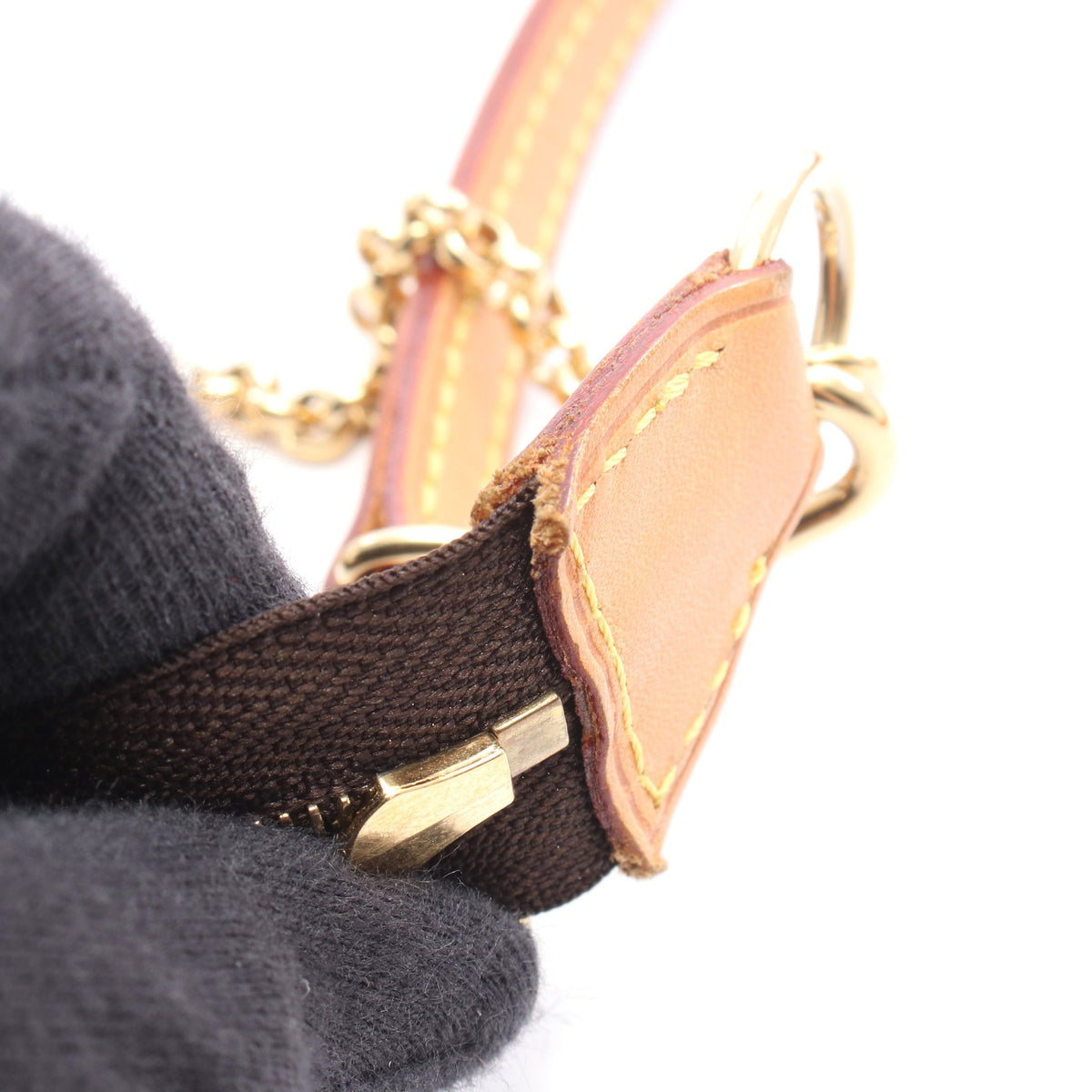 エヴァ モノグラム 2WAY チェーンショルダーバッグ PVC レザー ブラウン ルイヴィトン バッグ LOUIS VUITTON