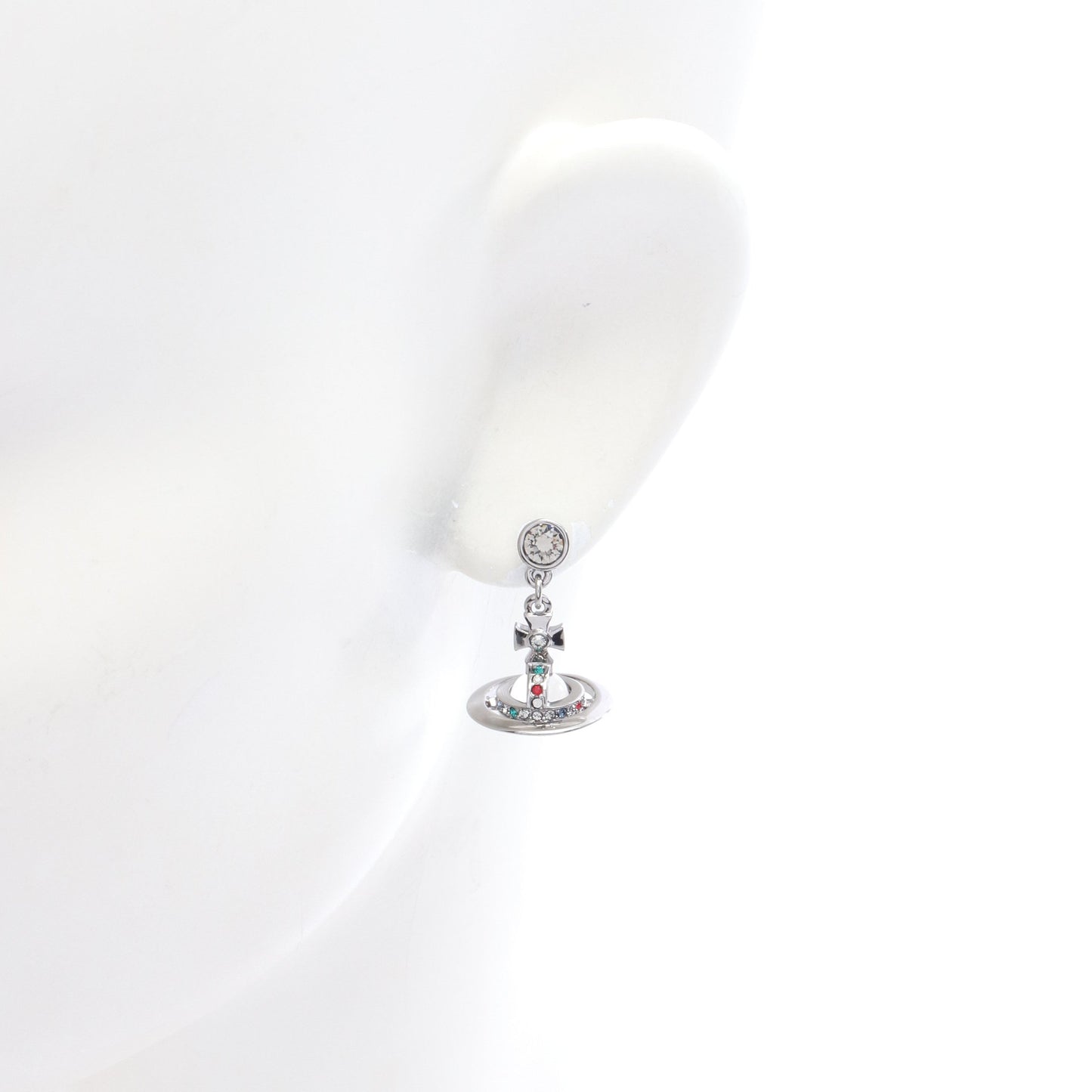NEW PETITE ORB ピアス GP ラインストーン シルバー マルチカラー ヴィヴィアンウエストウッド アクセサリー Vivienne Westwood