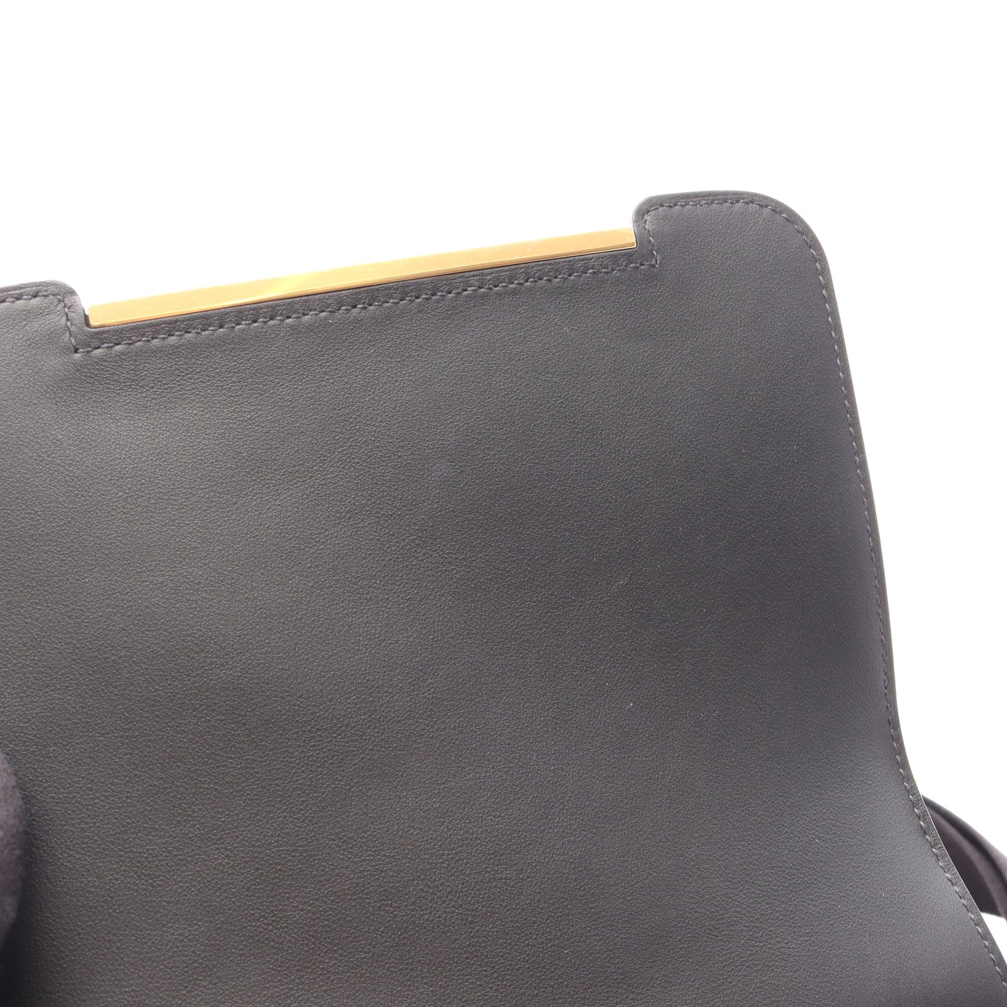 ゲタ ショルダーバッグ シェーブル ブラック ゴールド金具 B刻印 エルメス