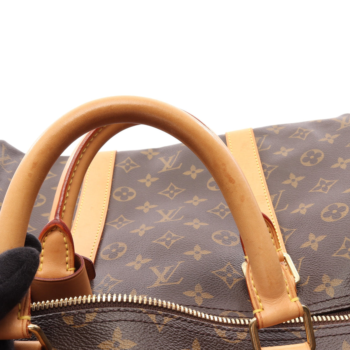 キーポル55 モノグラム ボストンバッグ PVC レザー ブラウン ルイヴィトン バッグ LOUIS VUITTON