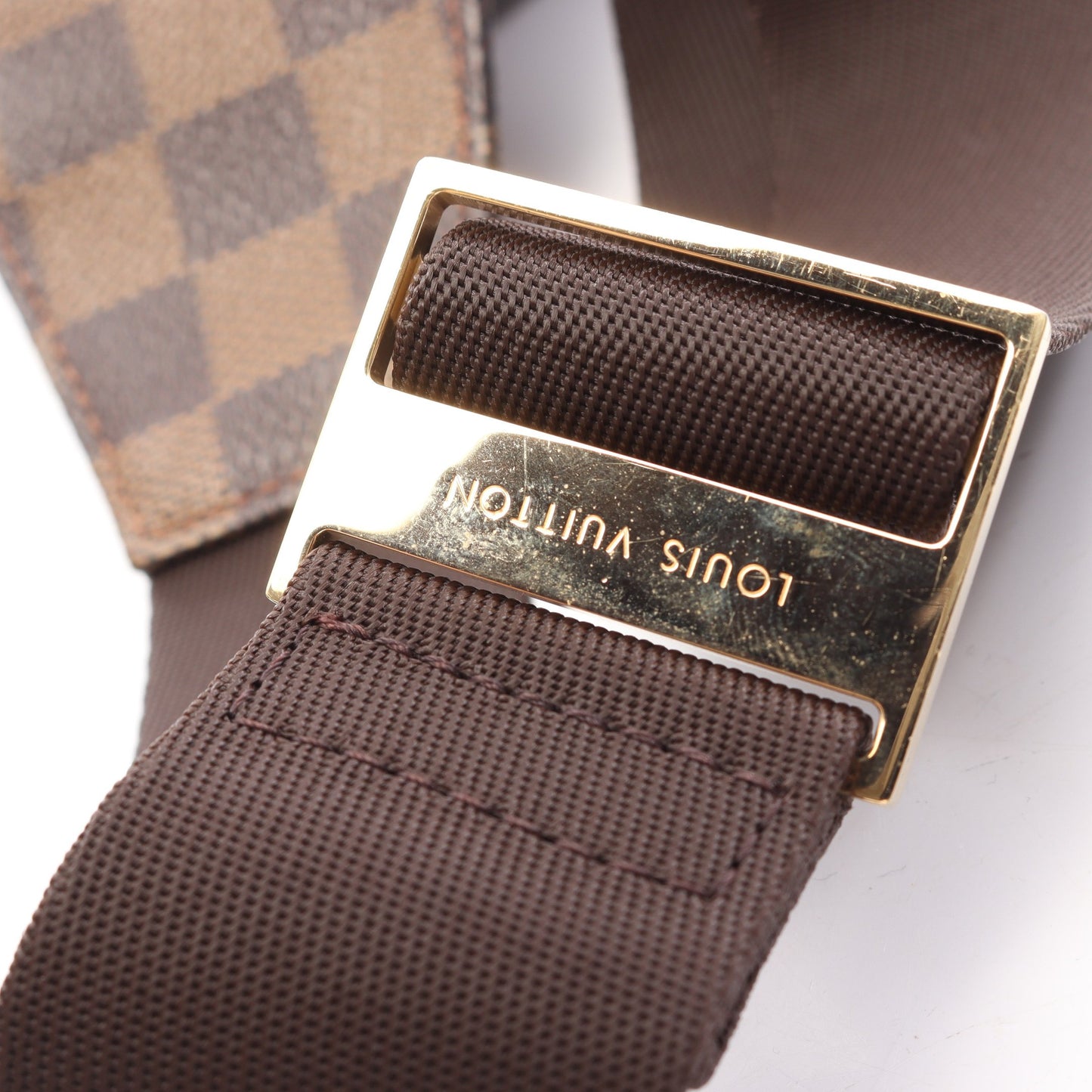ジェロニモス ダミエエベヌ ボディバッグ PVC ブラウン ルイヴィトン バッグ LOUIS VUITTON